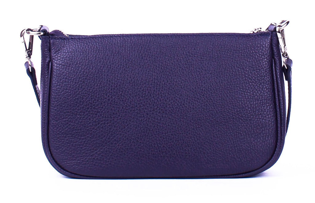 Bandolera de piel italiana Morado 4277-14-32