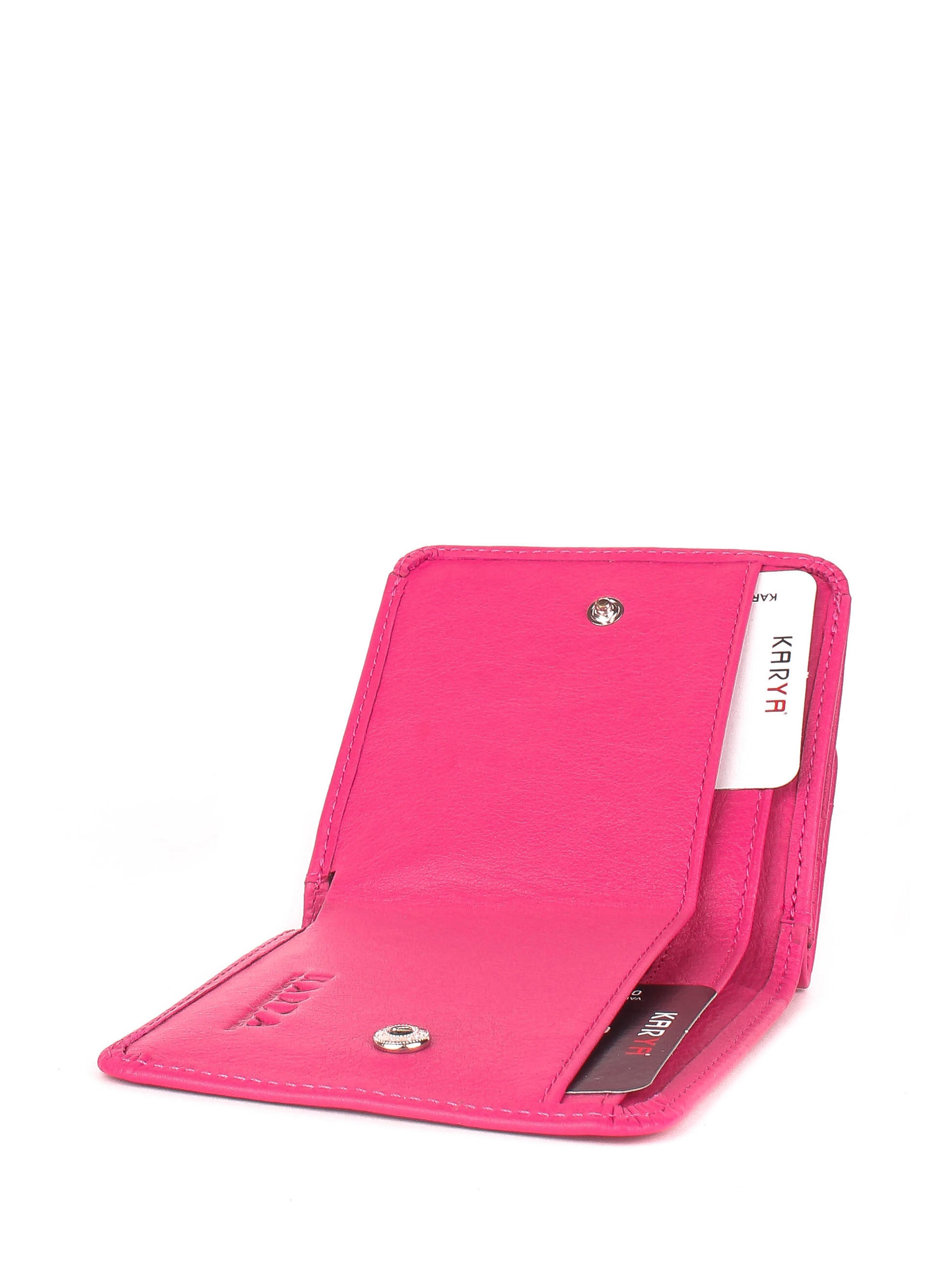 Cartera de piel italiana Rosa 1106-040