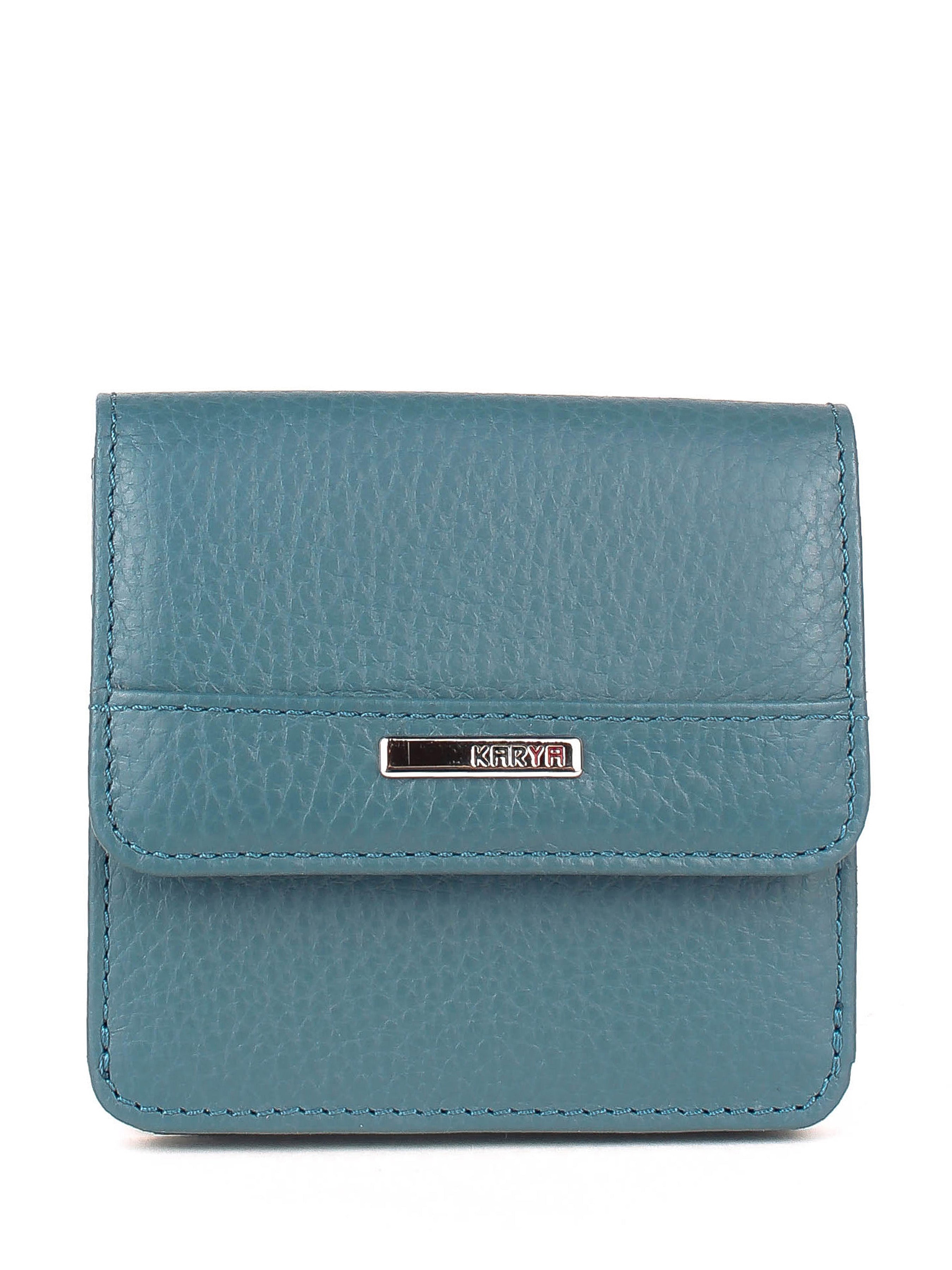 Cartera de piel italiana Темно блакитний 1106-093