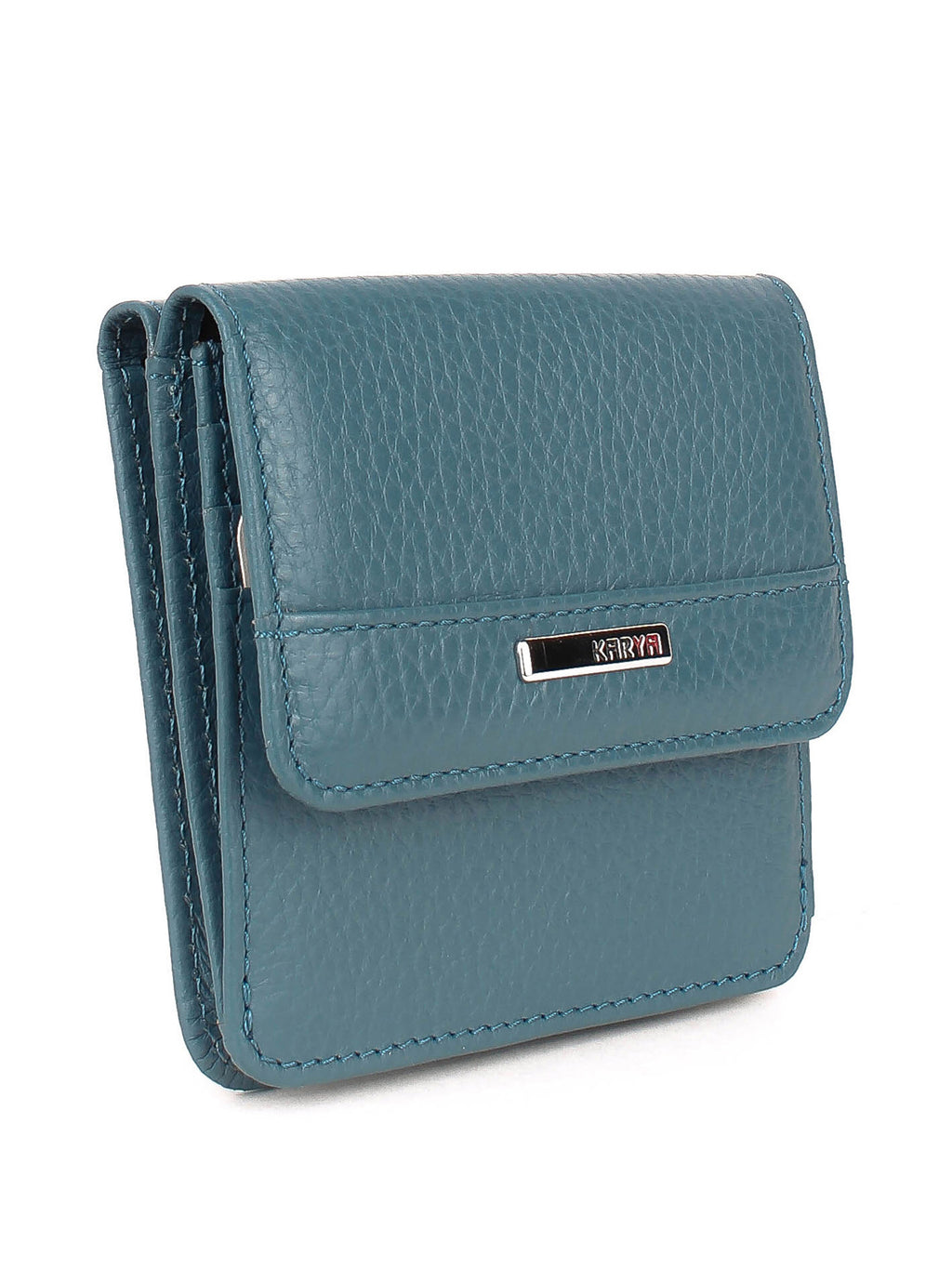 Cartera de piel italiana Темно блакитний 1106-093