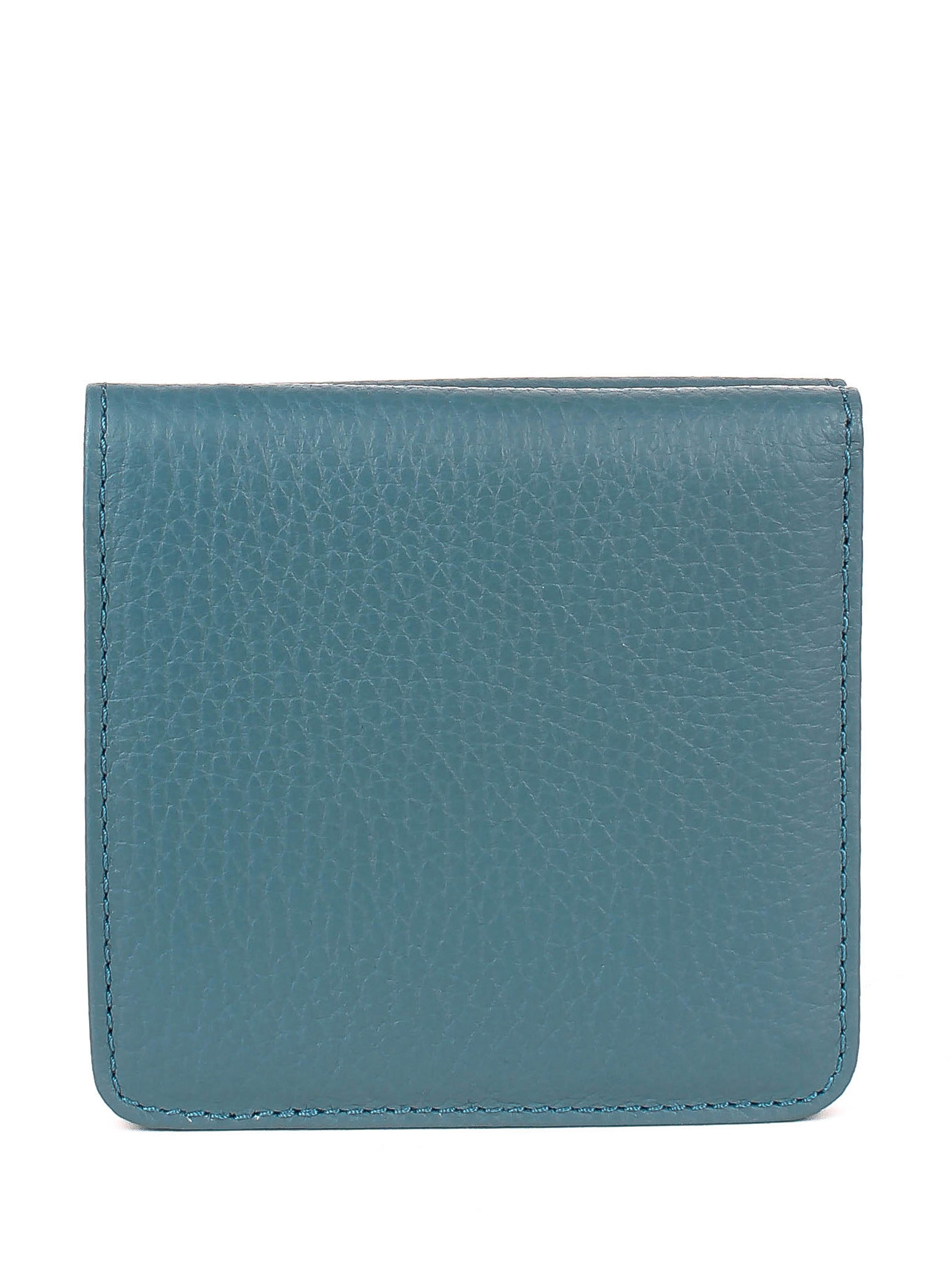 Cartera de piel italiana Темно блакитний 1106-093