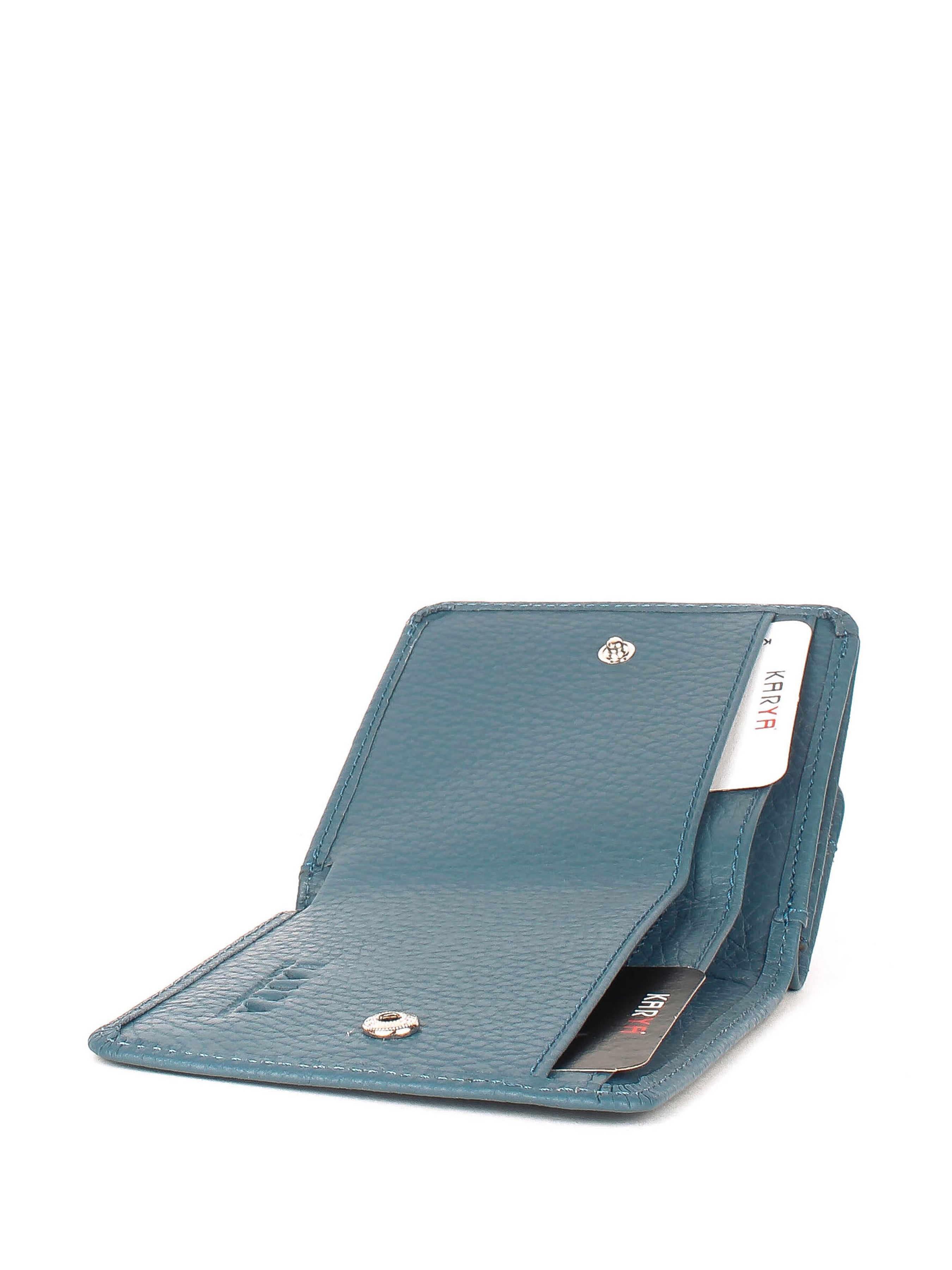 Cartera de piel italiana Темно блакитний 1106-093