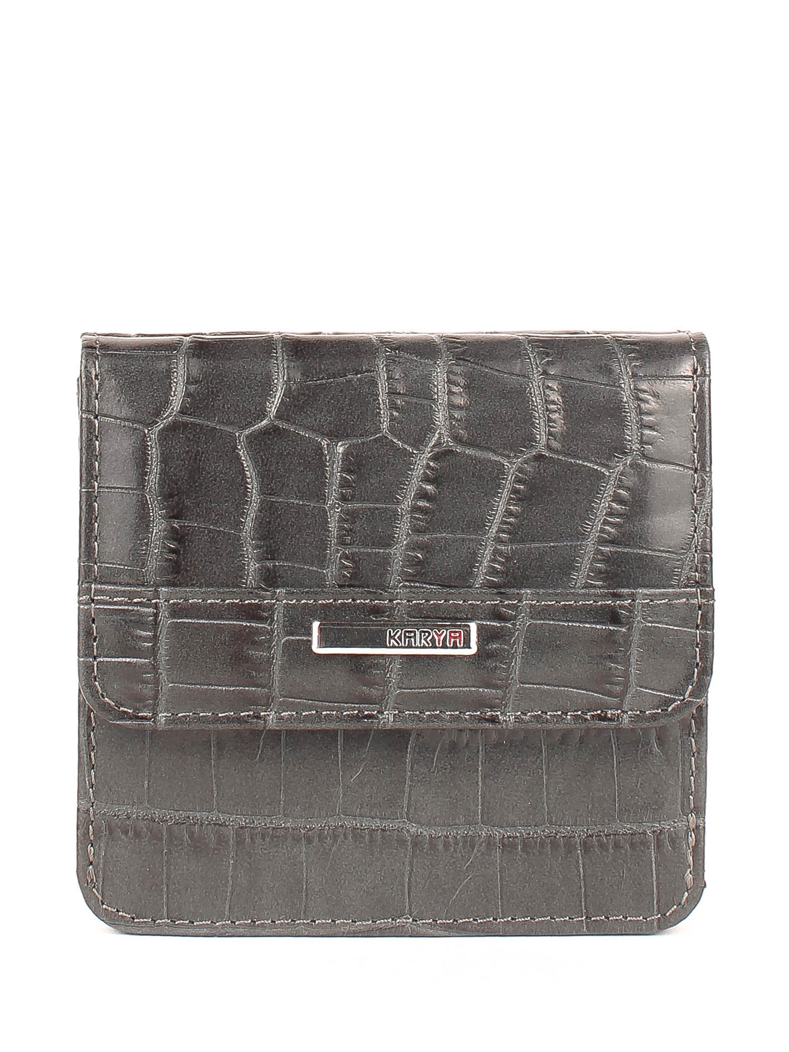 Cartera de piel italiana Gris 1106-528