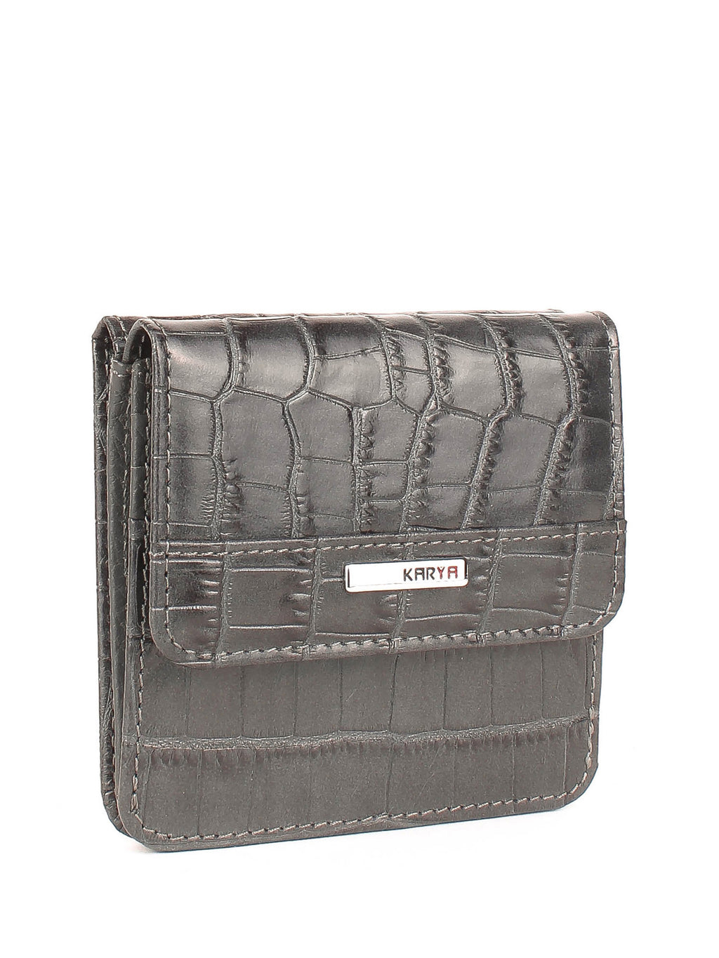 Cartera de piel italiana Gris 1106-528