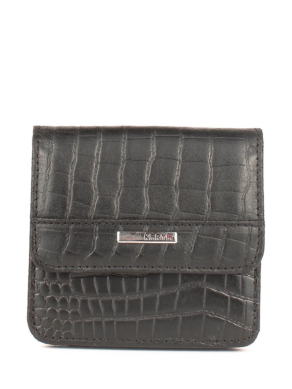 Cartera de piel italiana Negro 1106-502