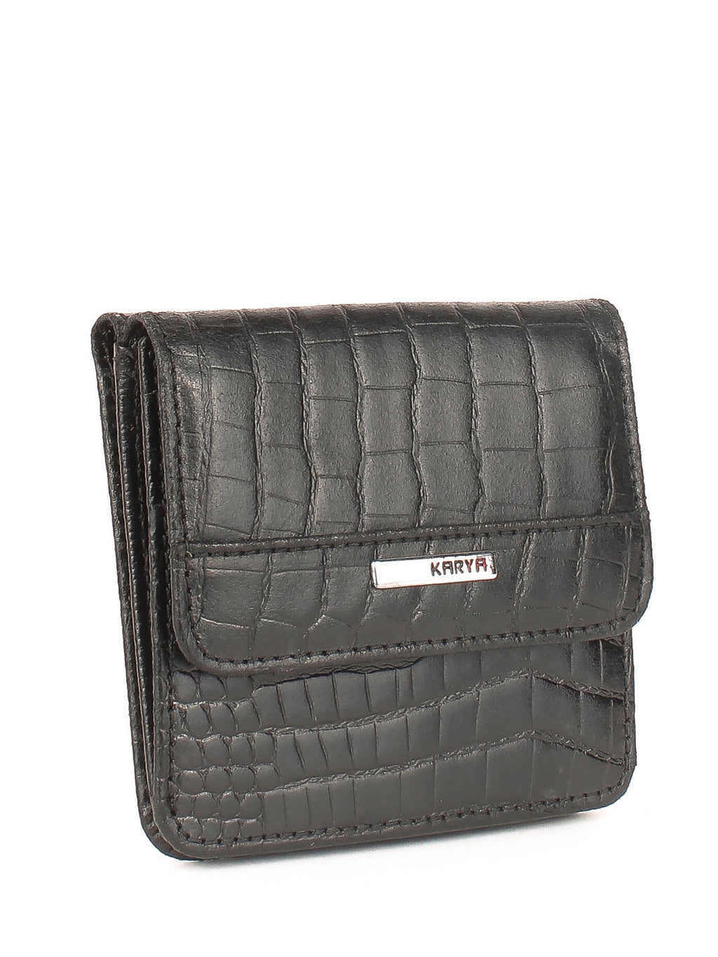 Cartera de piel italiana Negro 1106-502