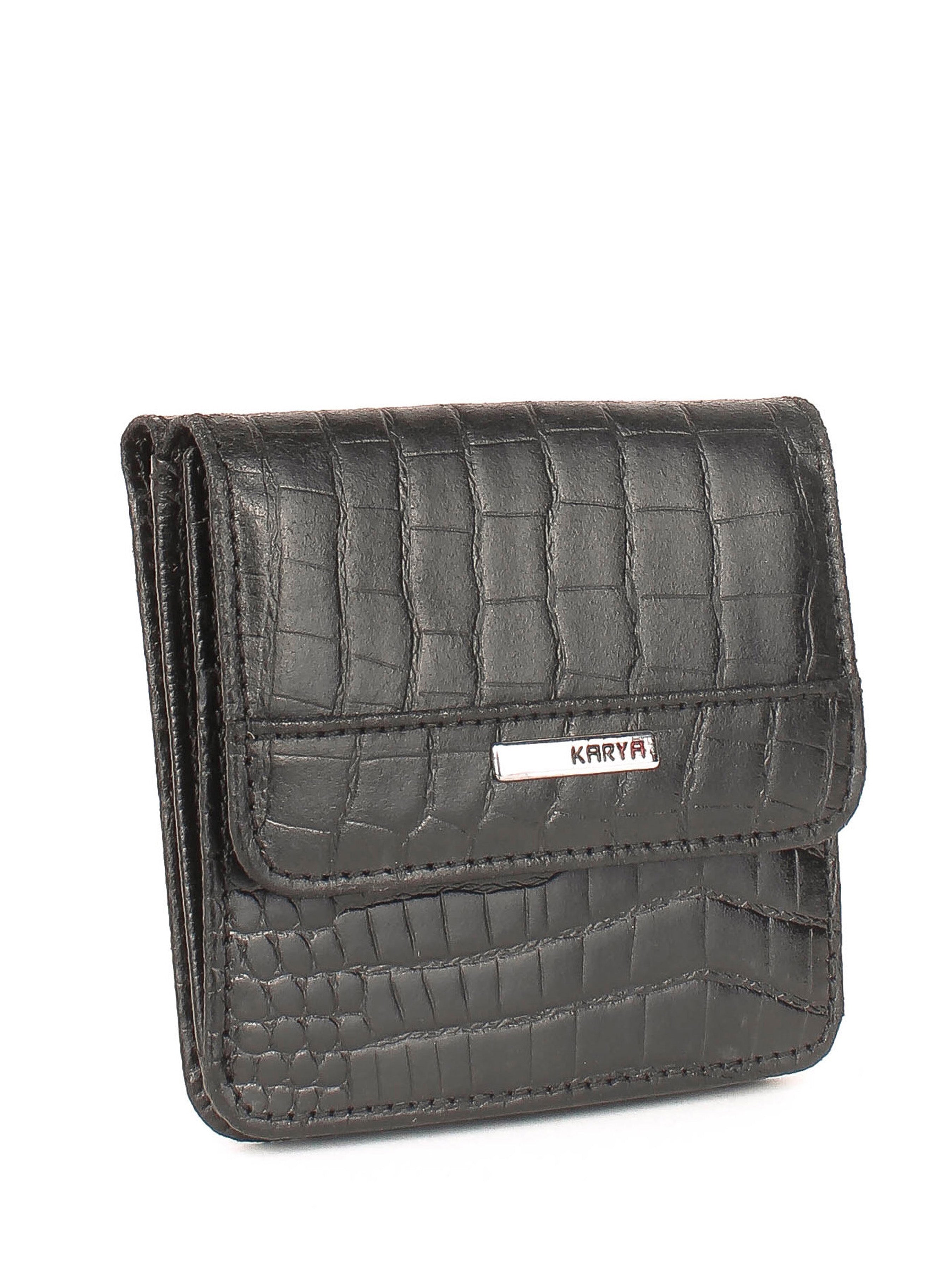 Cartera de piel italiana Negro 1106-502
