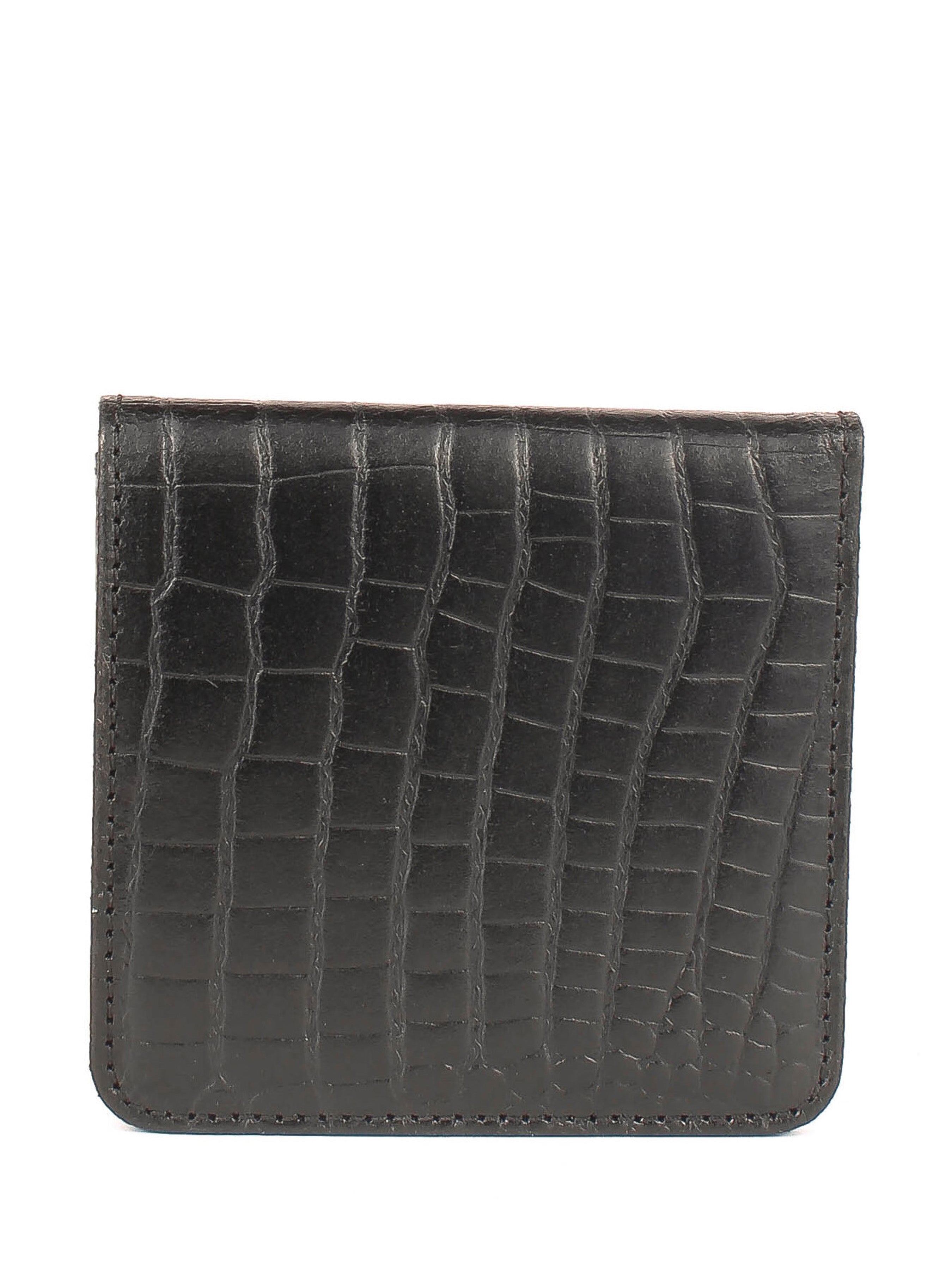 Cartera de piel italiana Negro 1106-502
