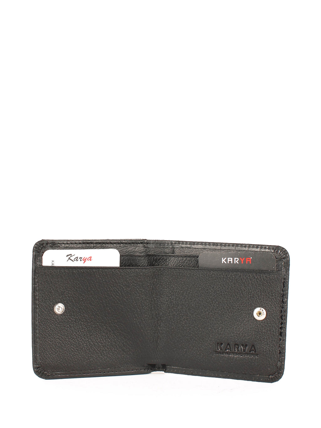 Cartera de piel italiana Negro 1106-502