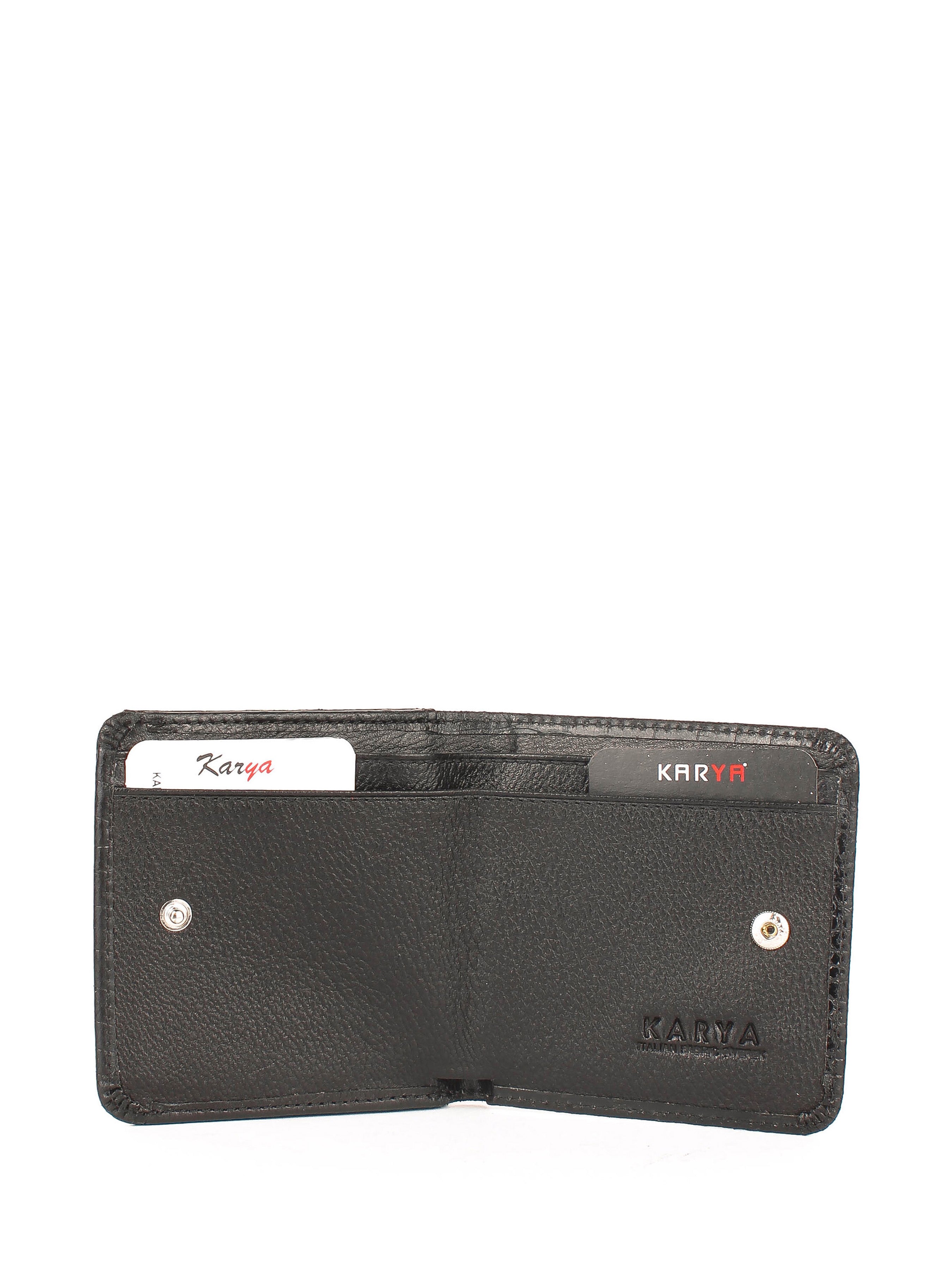 Cartera de piel italiana Negro 1106-502