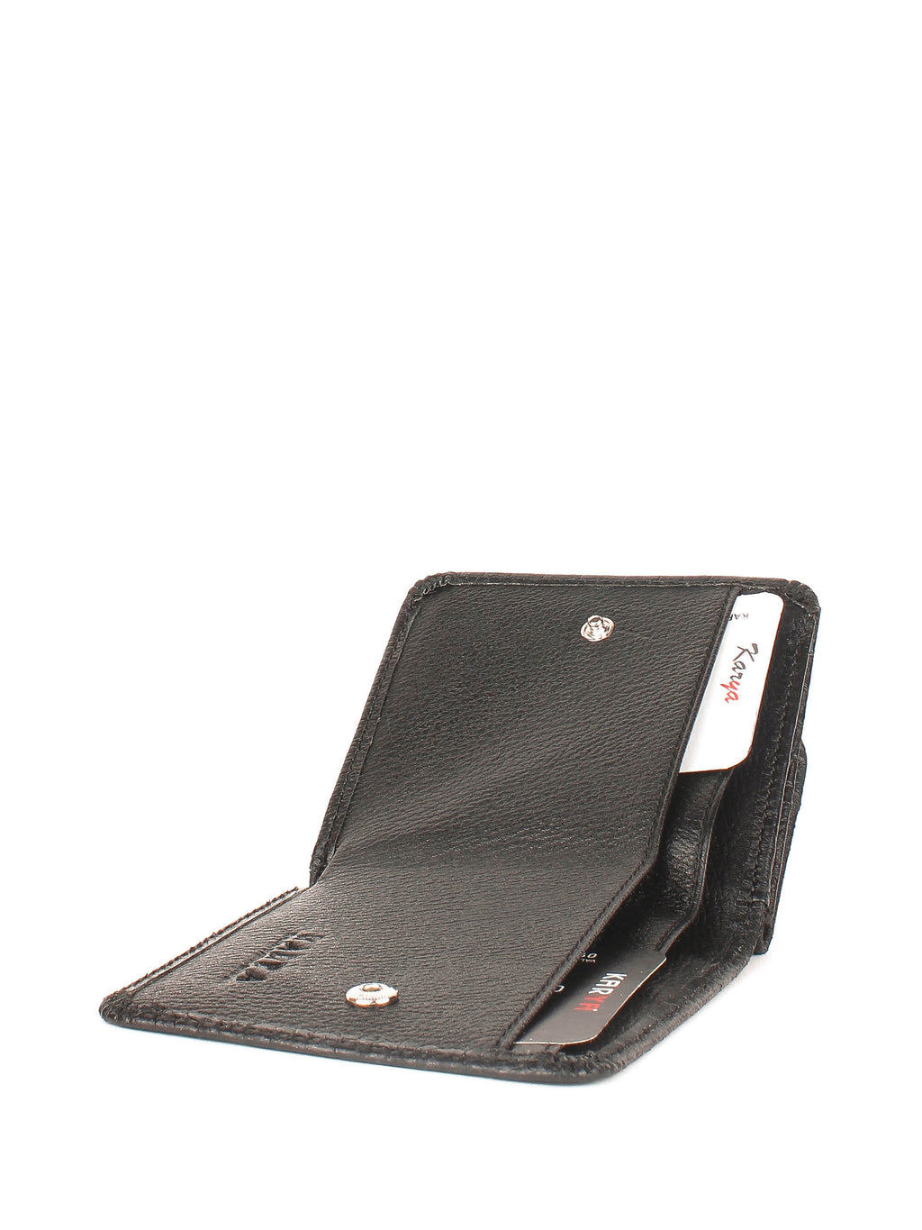 Cartera de piel italiana Negro 1106-502