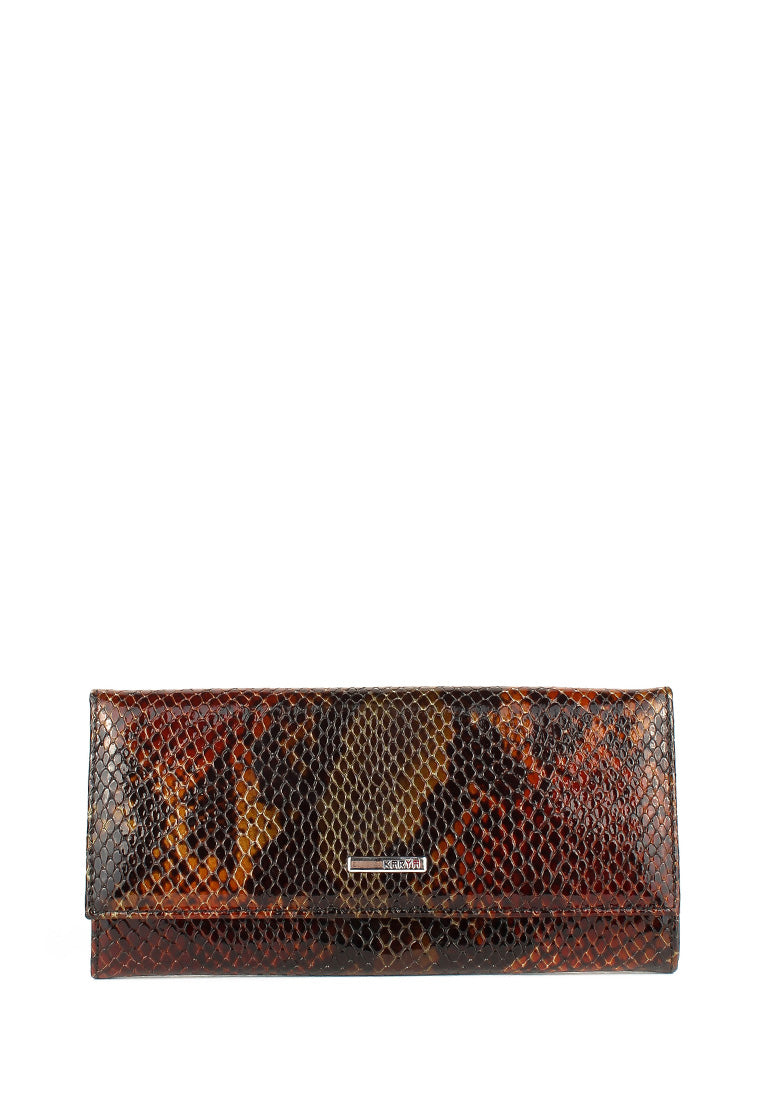 Cartera de piel italiana Verde 1101-540