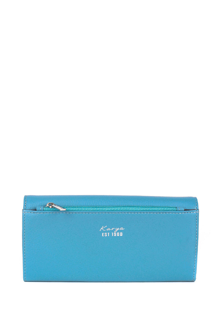 Cartera de piel italiana Блакитний 1101-099