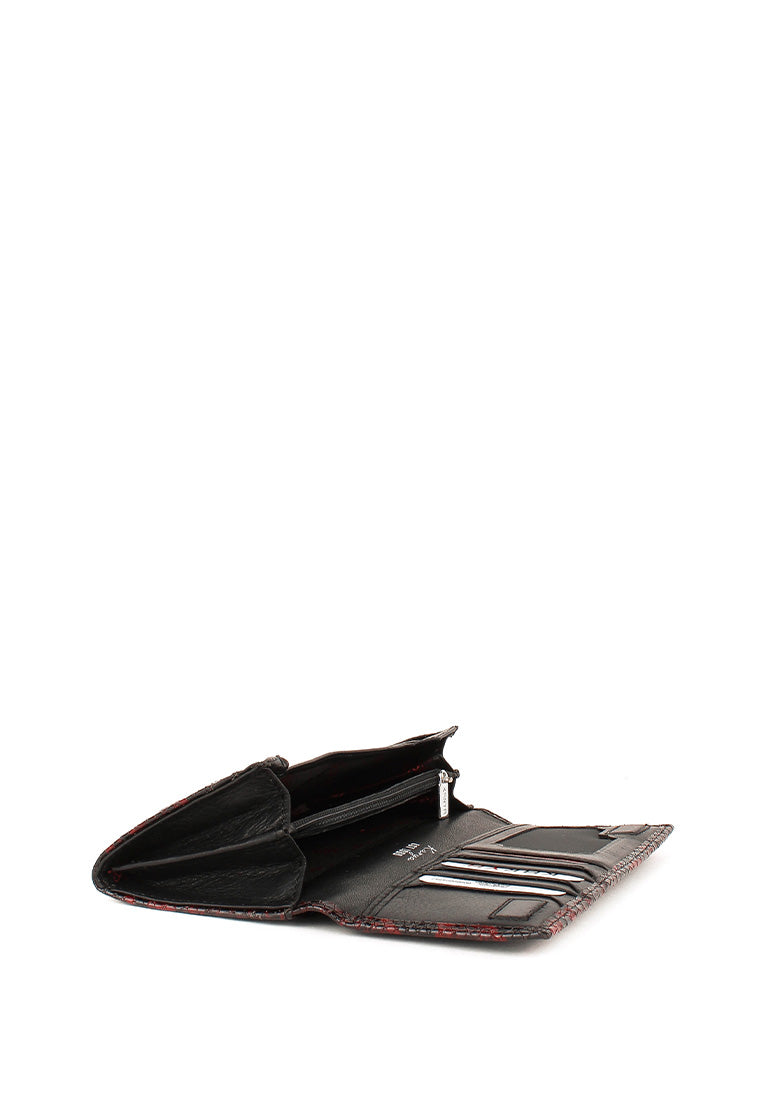 Cartera de piel italiana Burgoña 1101-529