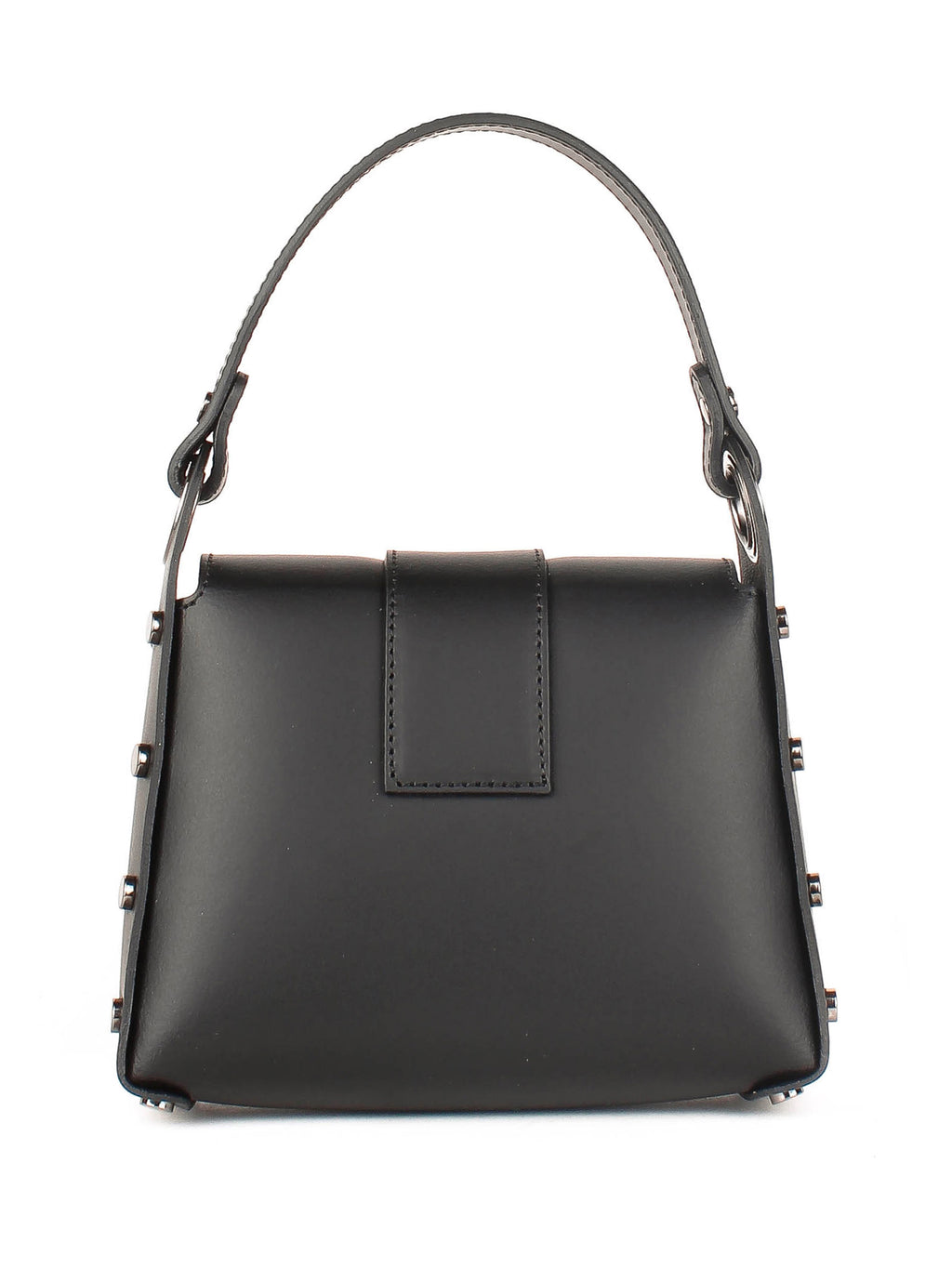 Bolso de hombro de piel italiana Negro 1714-05-31
