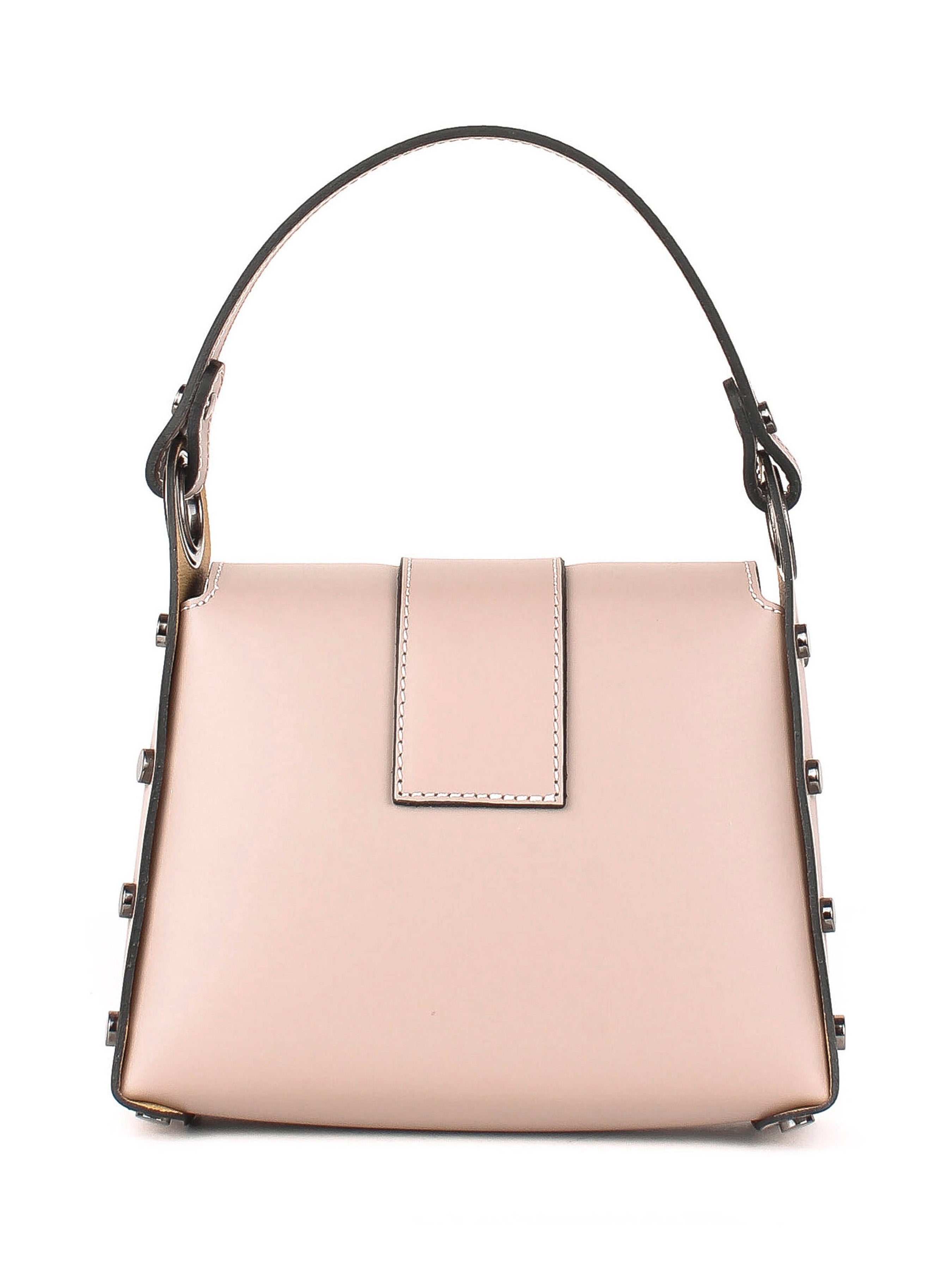 Bolso de hombro de piel italiana Gris 1714-52-31