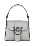 Bolso de hombro de piel italiana Gris 1714-18-31