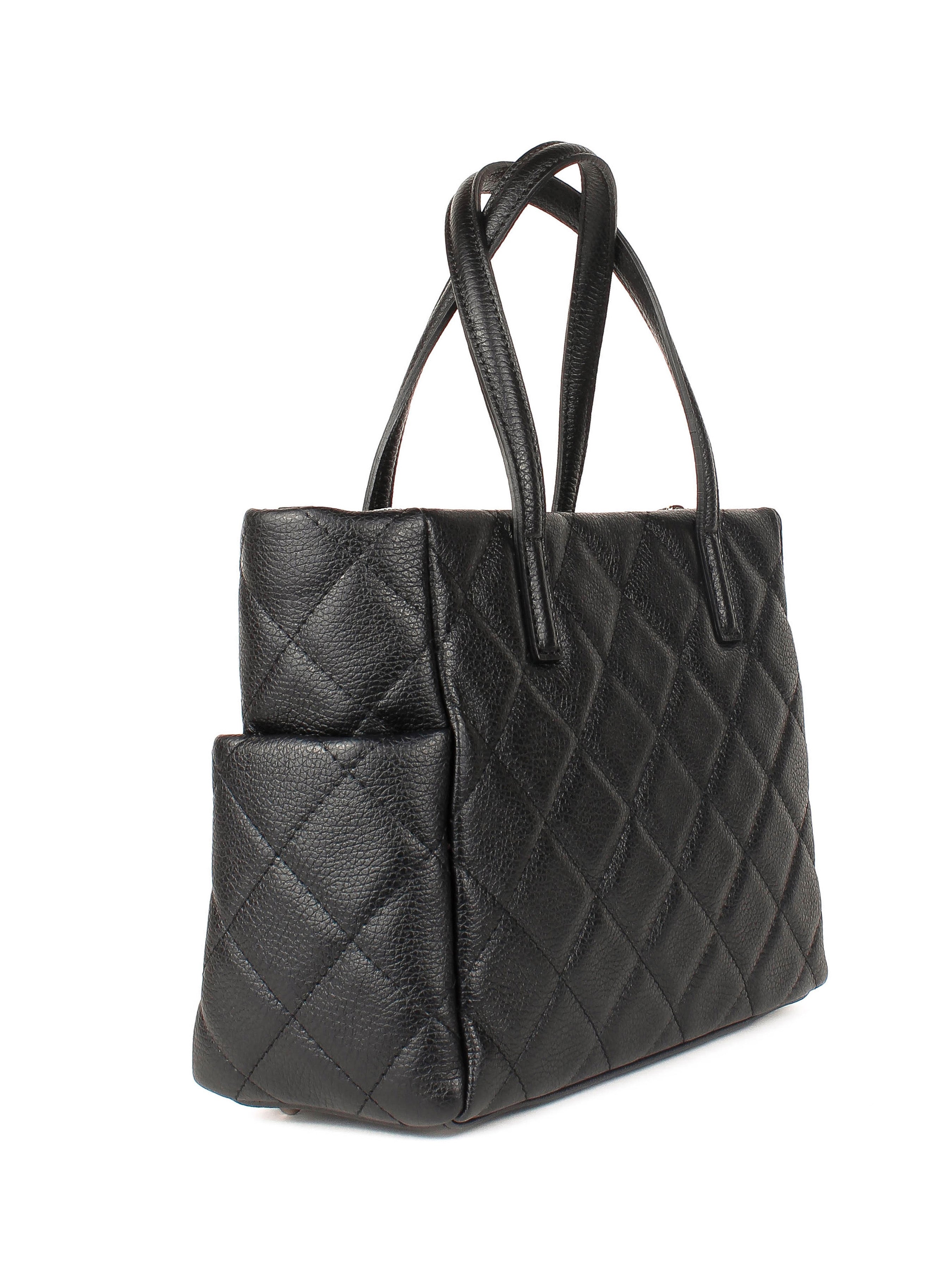 Bolso Tote de piel italiana Negro 5001-05-37