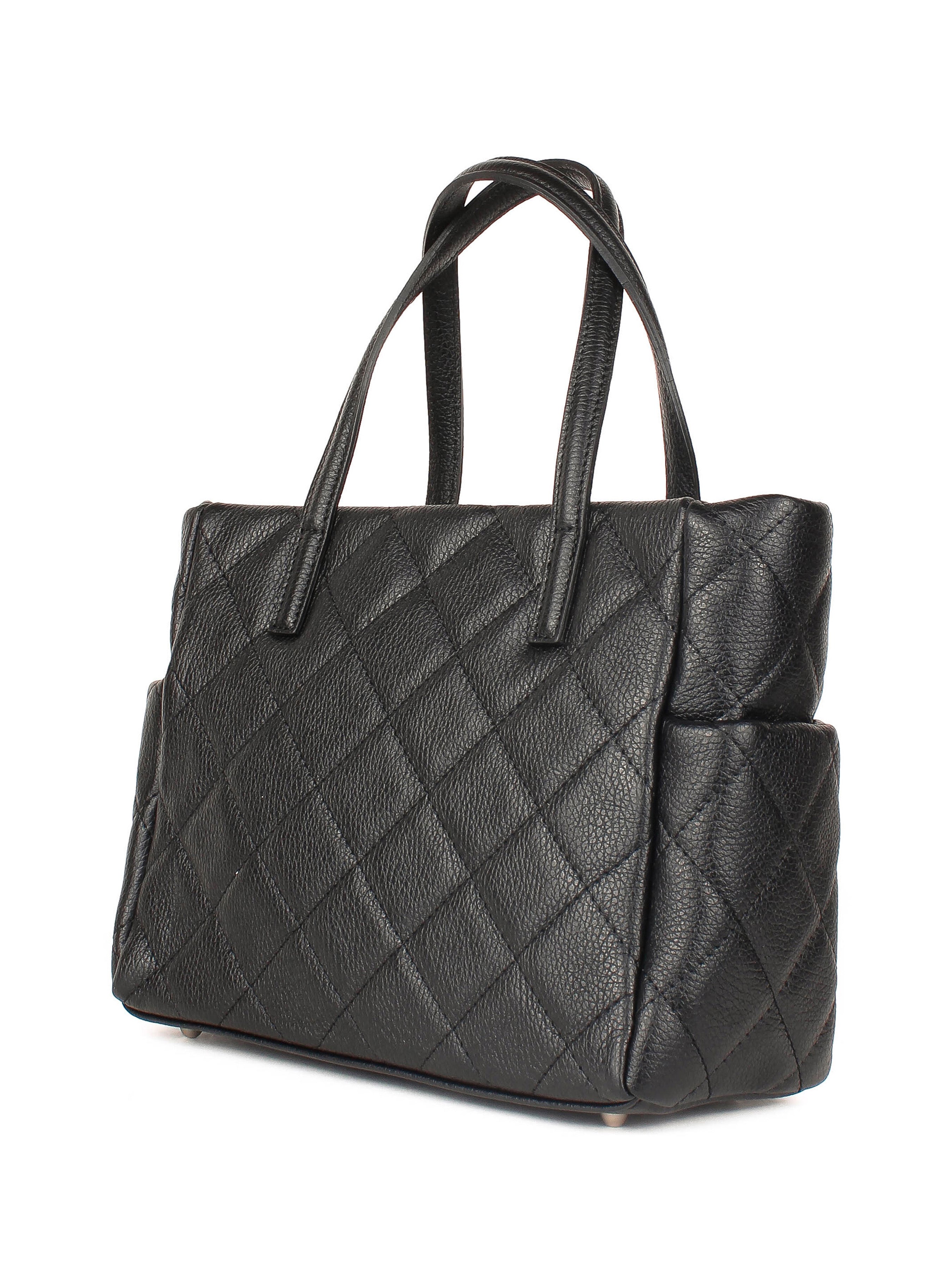 Bolso Tote de piel italiana Negro 5001-05-37