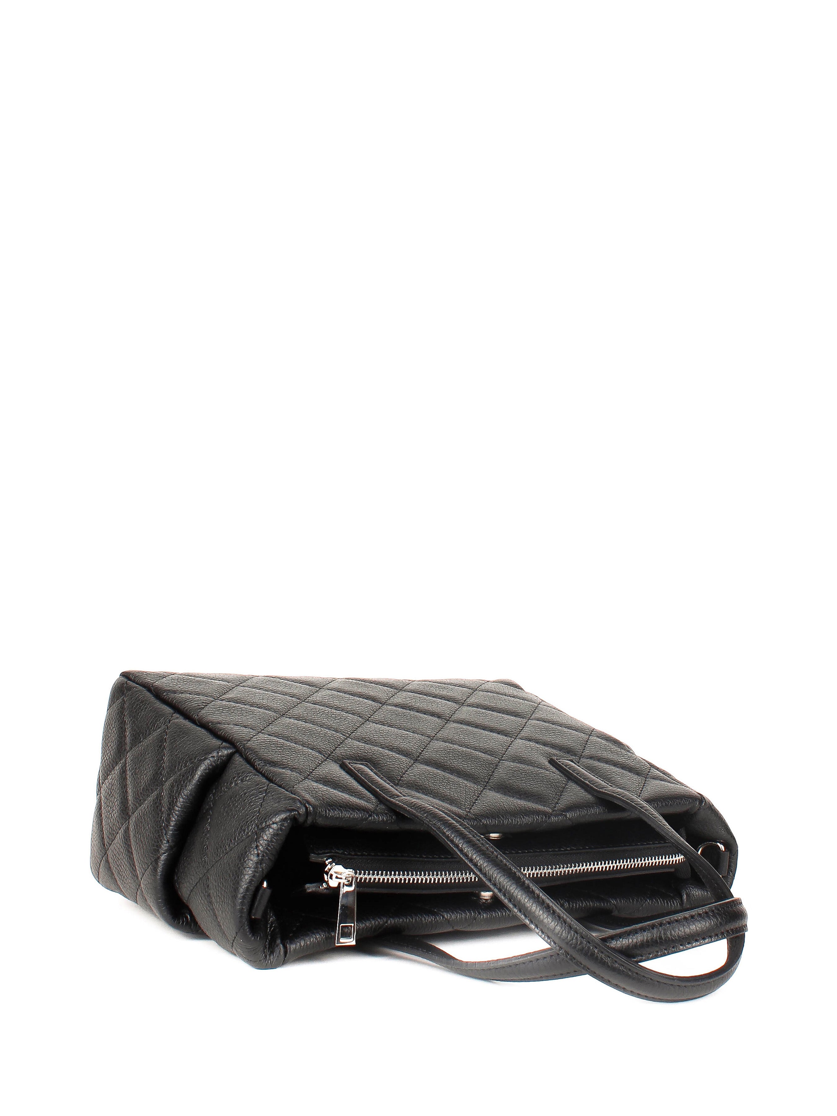 Bolso Tote de piel italiana Negro 5001-05-37