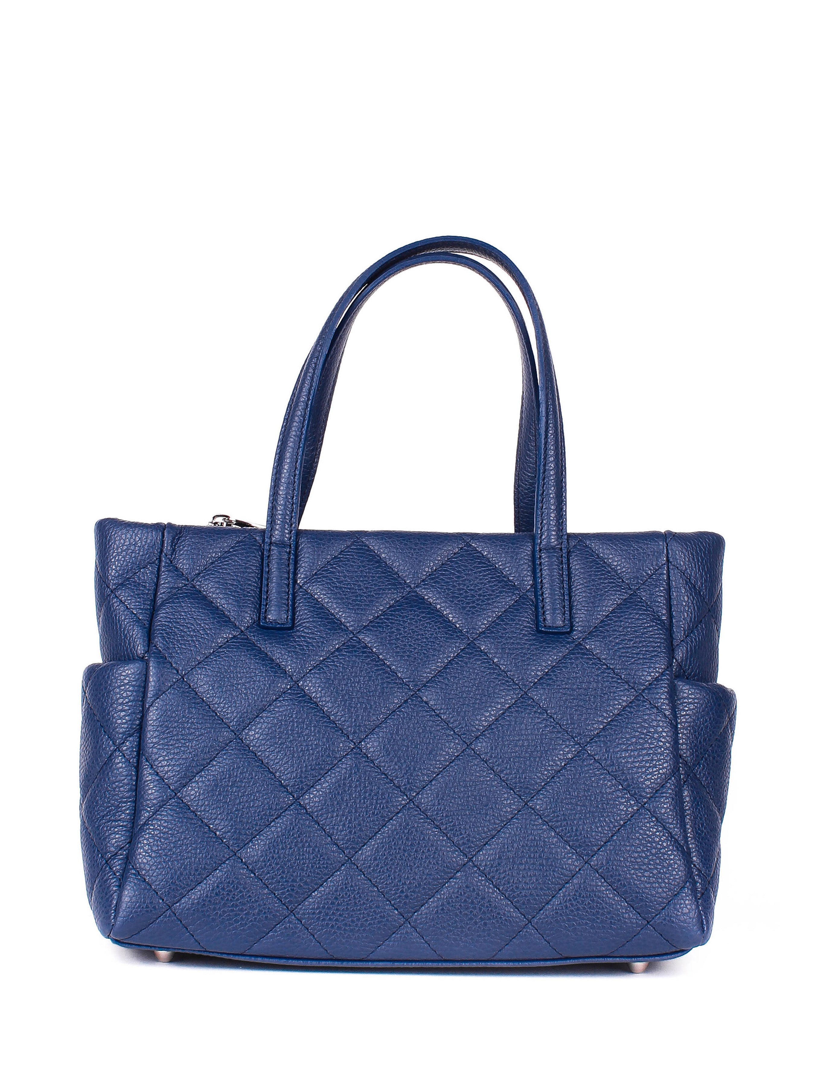 Bolso Tote de piel italiana Azul 5001-07-37