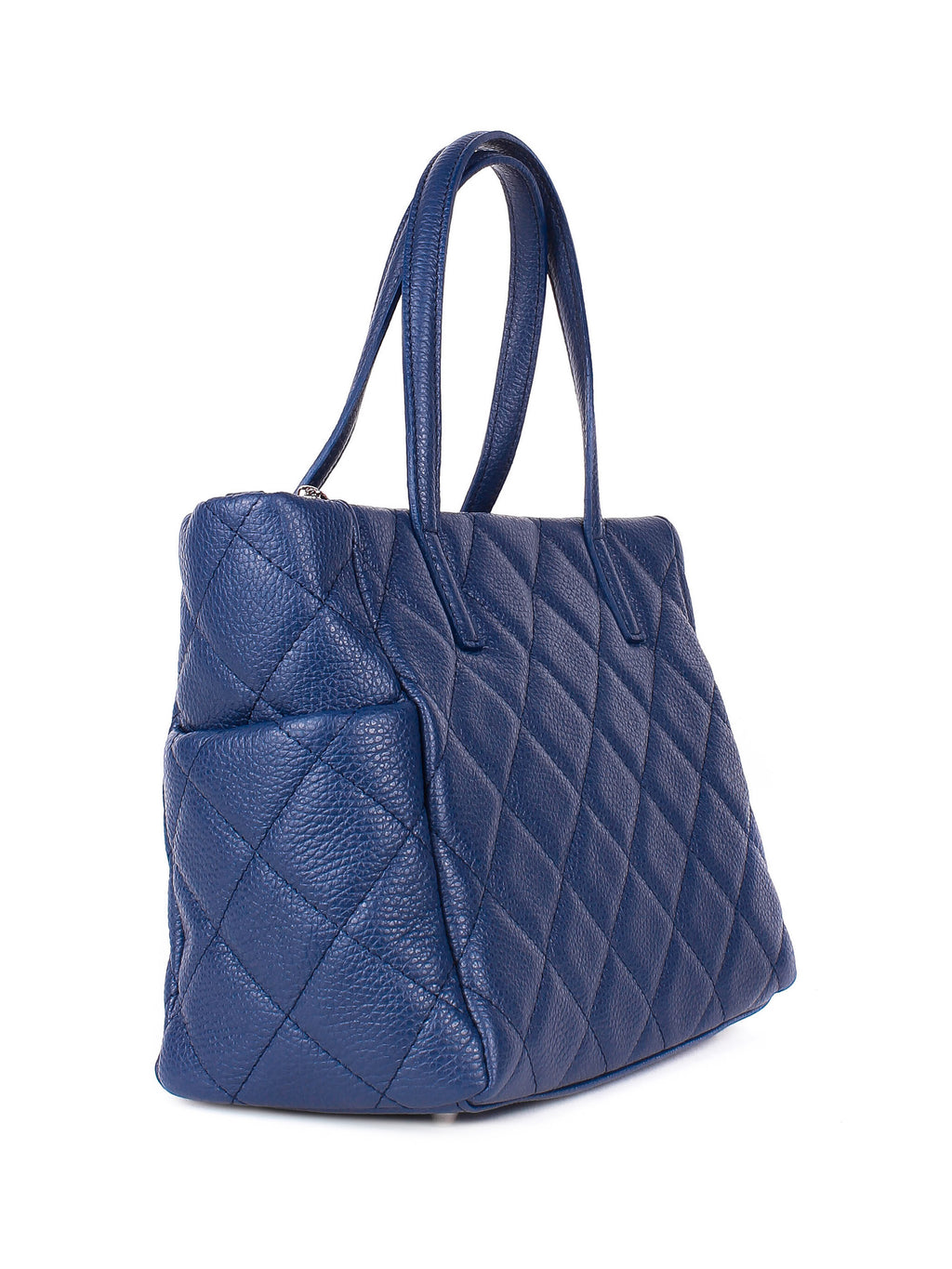 Bolso Tote de piel italiana Azul 5001-07-37