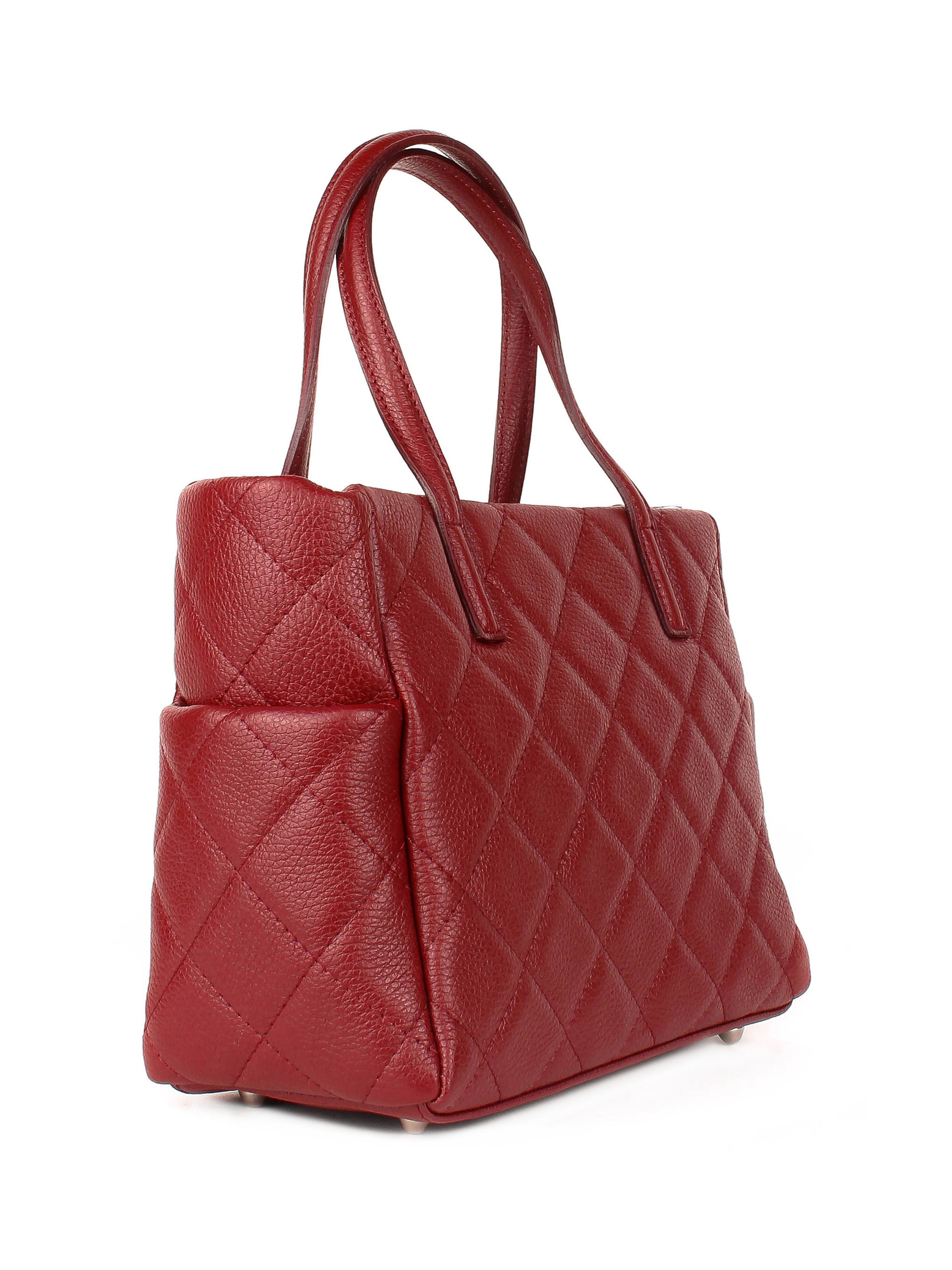 Bolso Tote de piel italiana Burgoña 5001-12-37