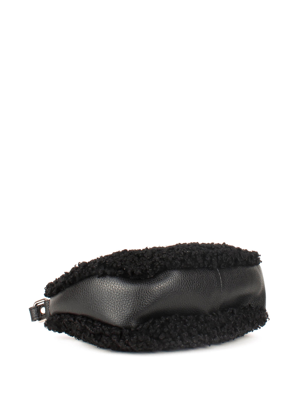 Bolso de hombro de piel italiana Negro 2311-05-32