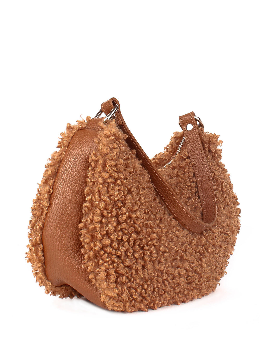 Bolso de hombro de piel italiana Rojo 2311-45-32