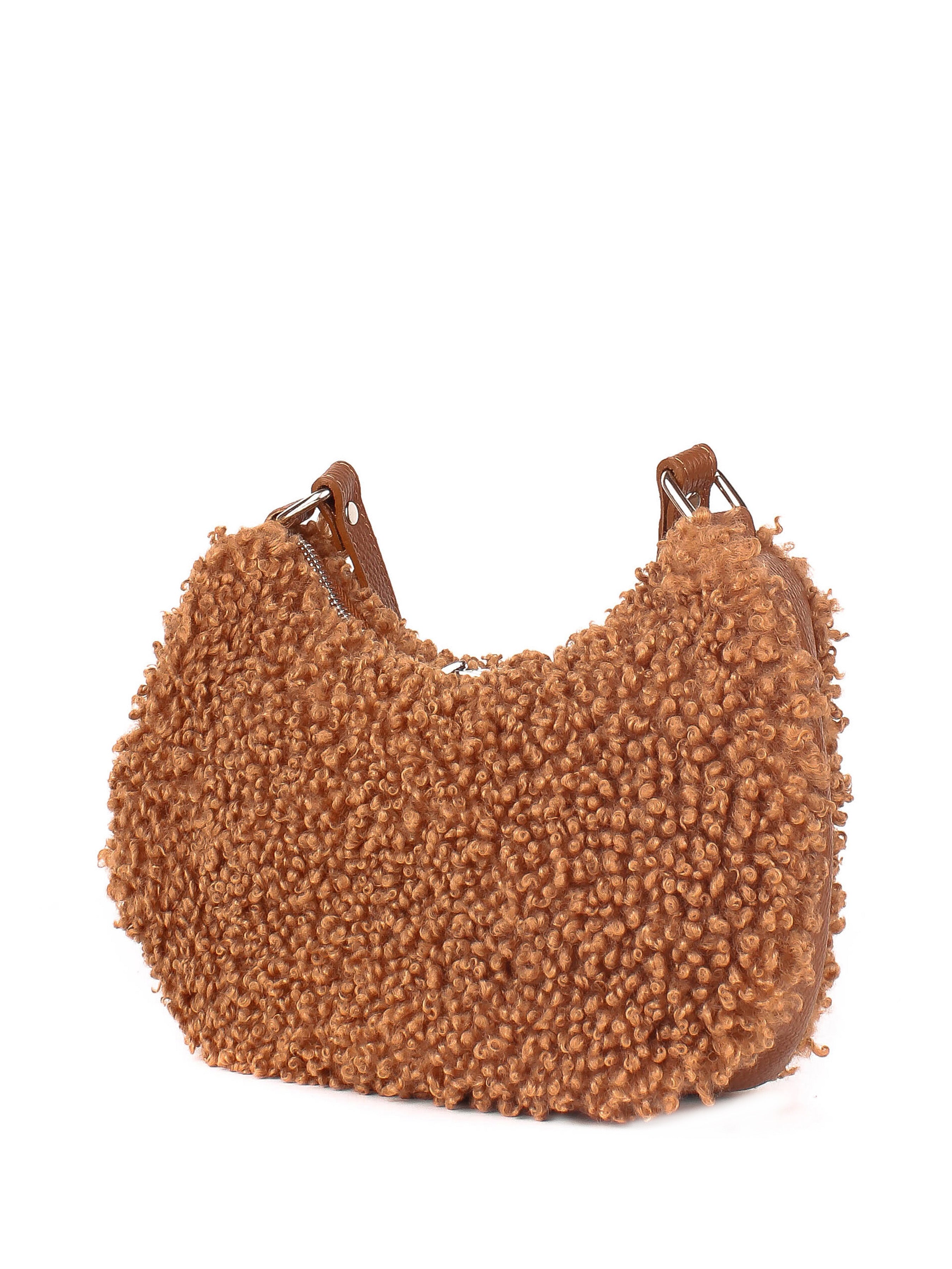 Bolso de hombro de piel italiana Rojo 2311-45-32