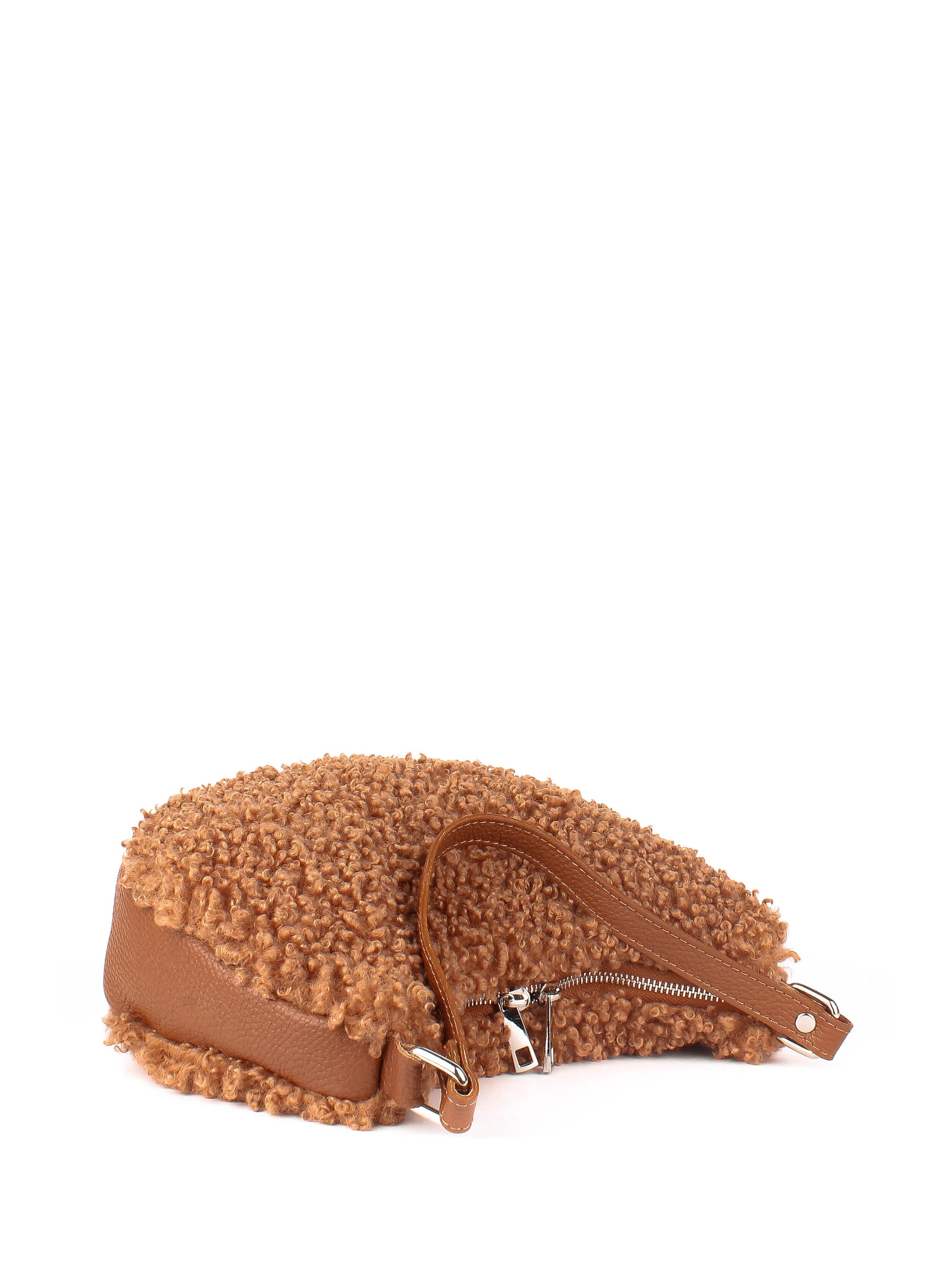 Bolso de hombro de piel italiana Rojo 2311-45-32