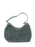 Bolso de hombro de piel italiana Темно блакитний 2311-97-32