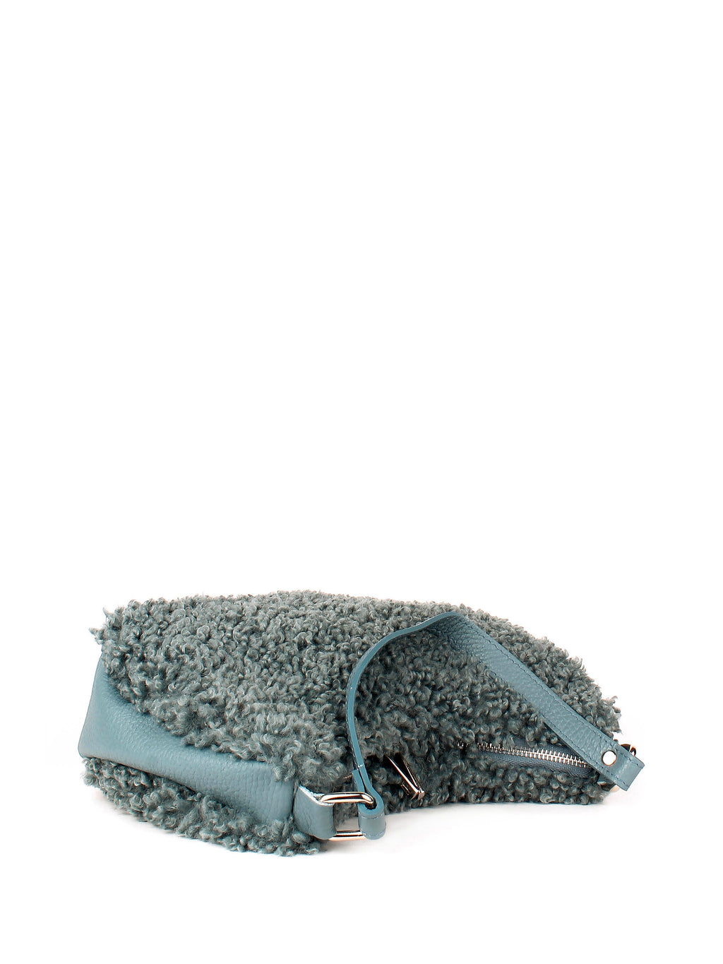 Bolso de hombro de piel italiana Темно блакитний 2311-97-32