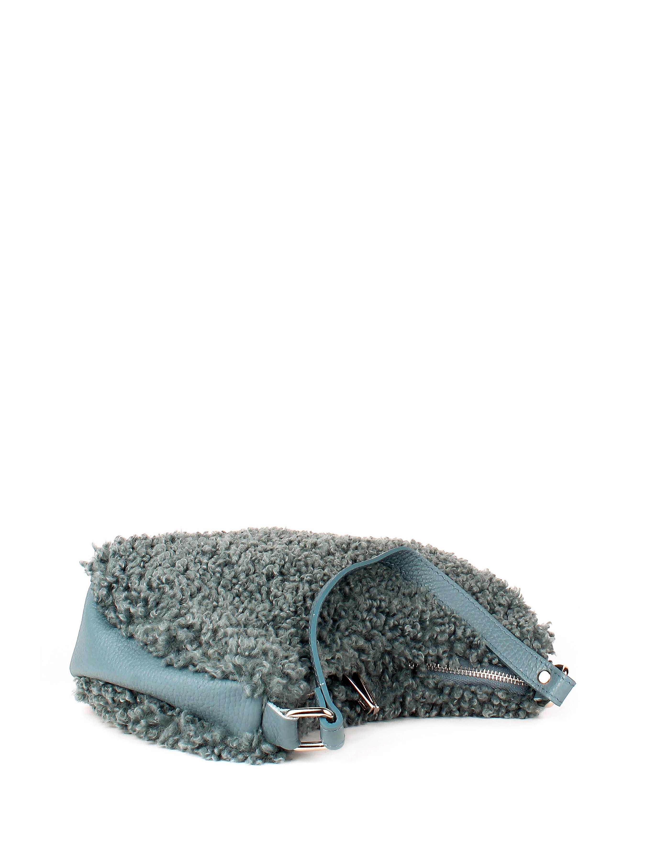 Bolso de hombro de piel italiana Темно блакитний 2311-97-32