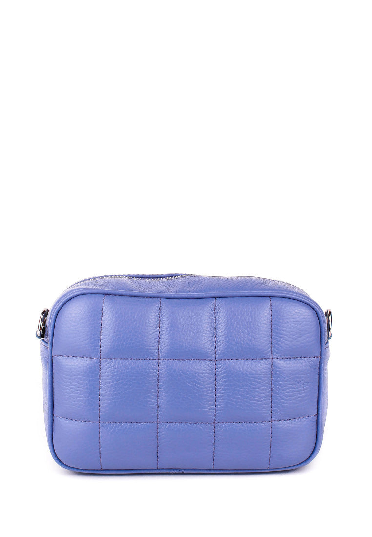 Bandolera de piel italiana Morado 2843-14-37