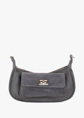 Bandolera de piel italiana Gris 3970-27-47