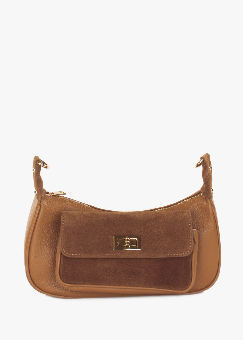 Bandolera de piel italiana Rojo 3970-45-47