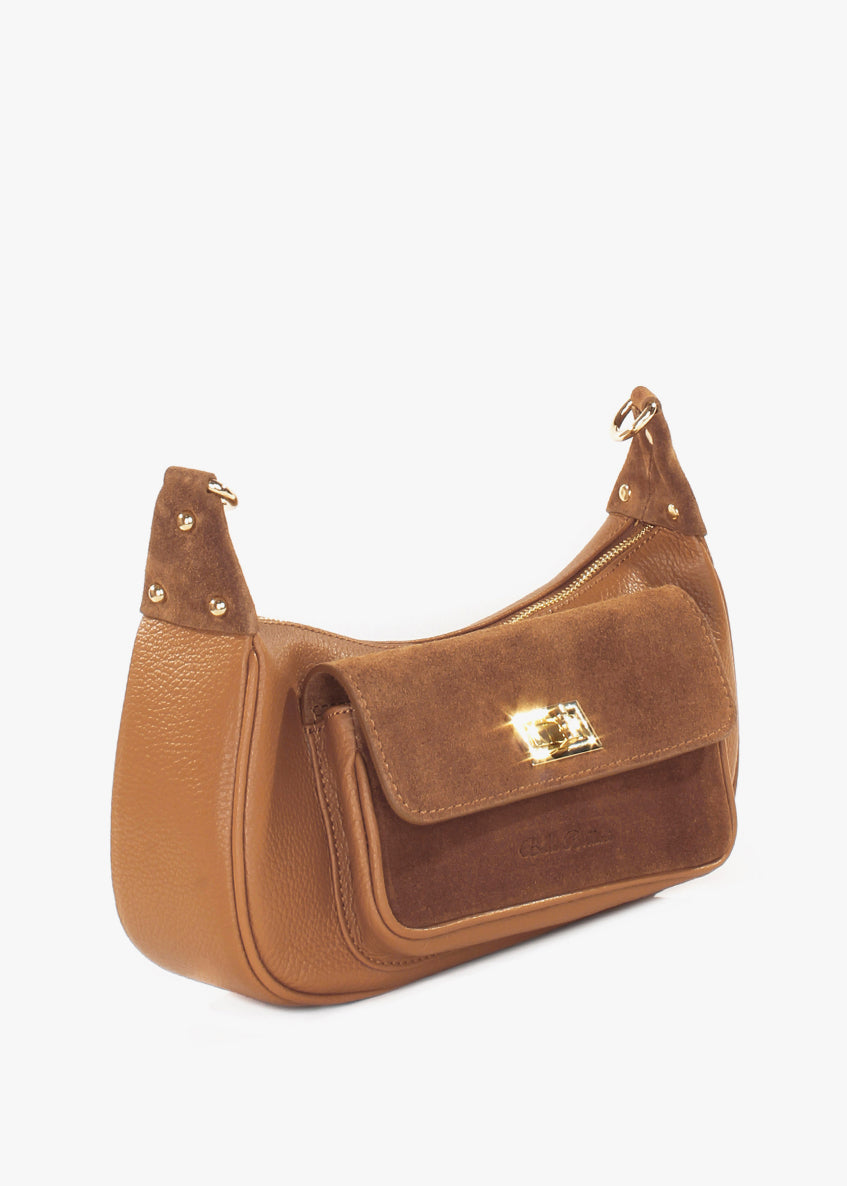 Bandolera de piel italiana Rojo 3970-45-47