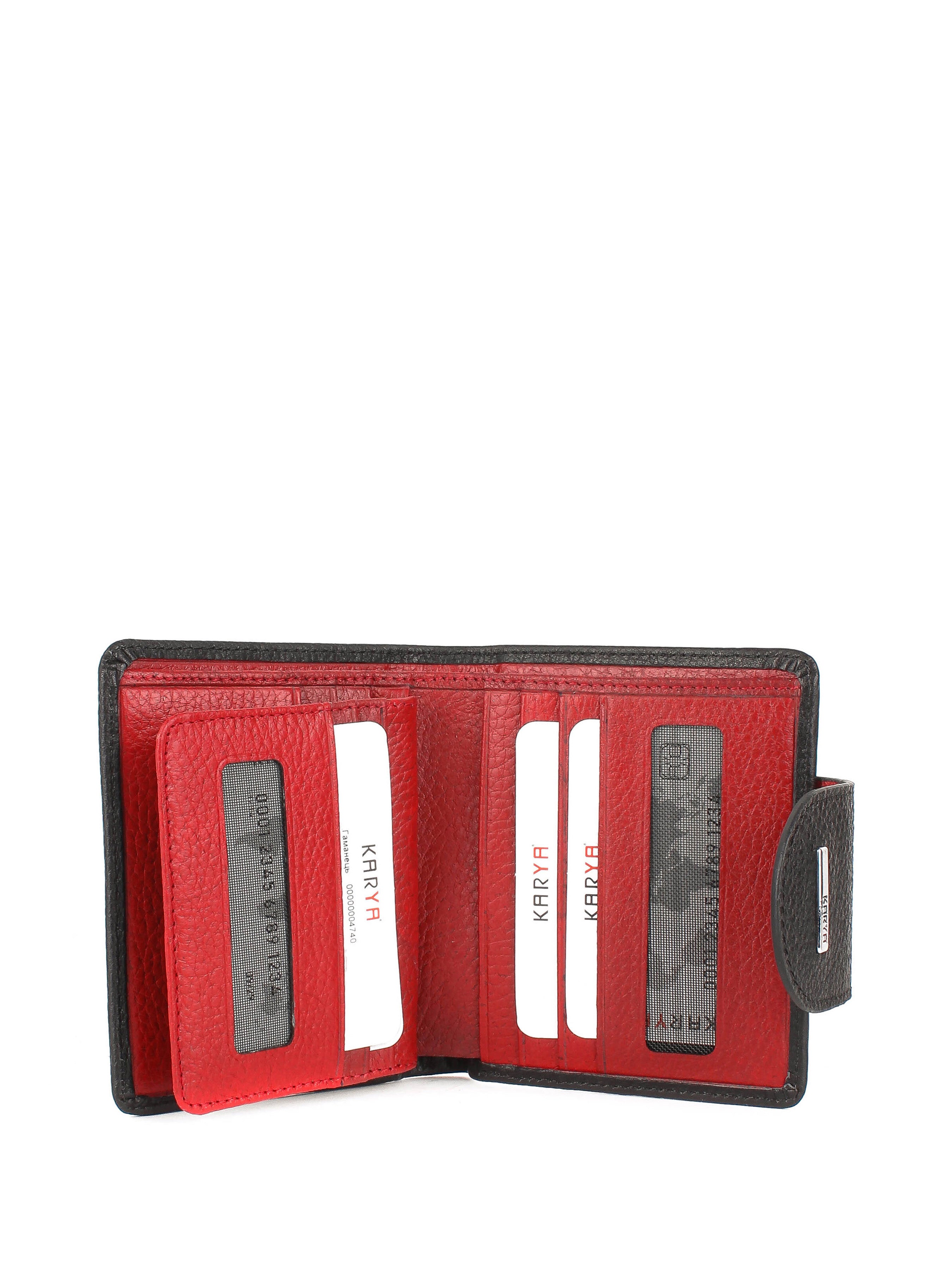 Cartera de piel italiana Negro 2007-45-46