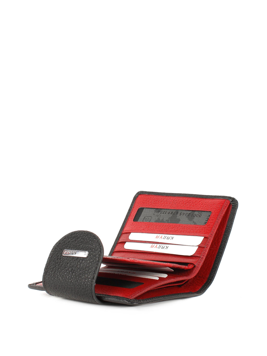 Cartera de piel italiana Negro 2007-45-46