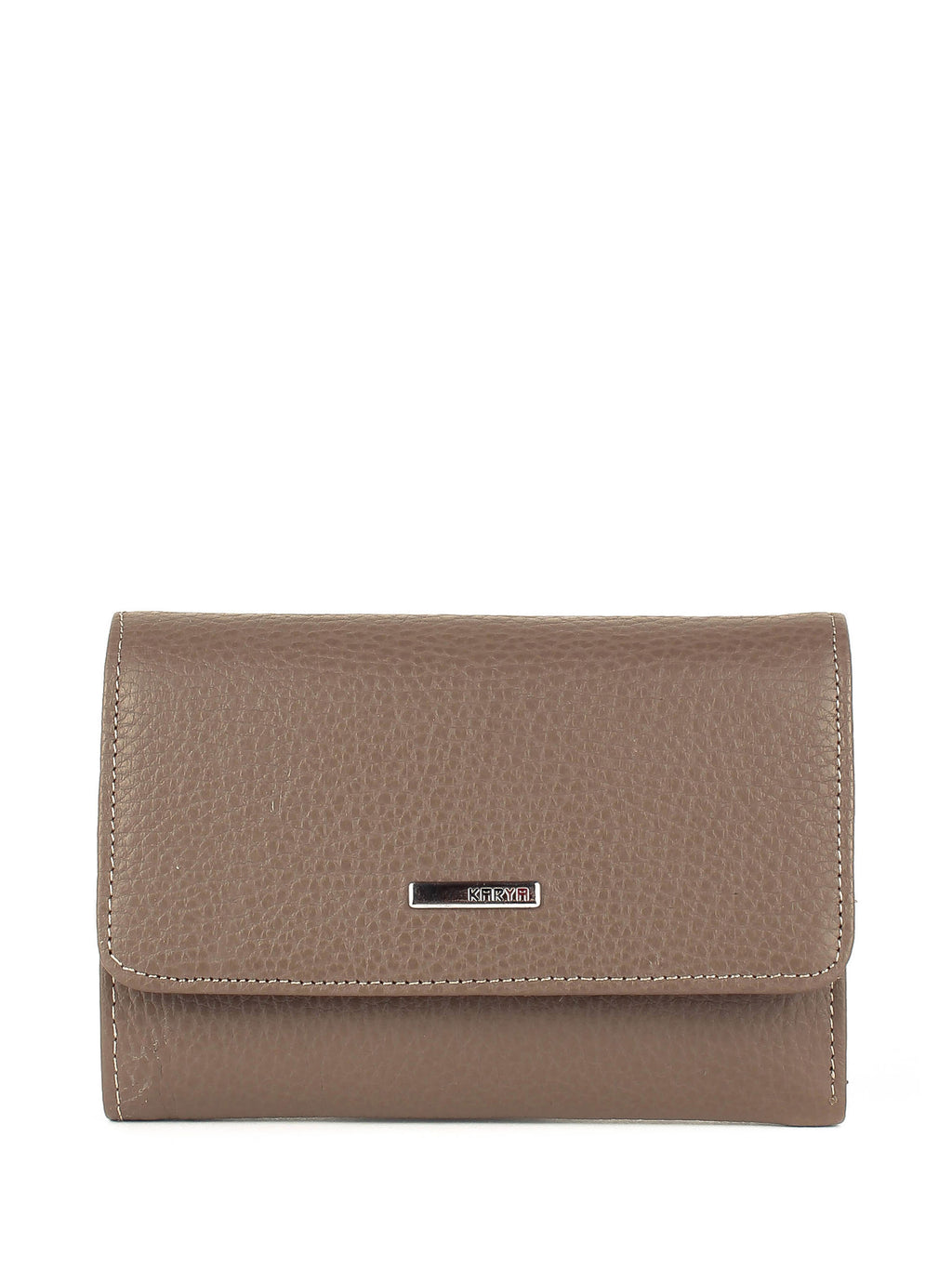 Cartera de piel italiana Gris 2006-51