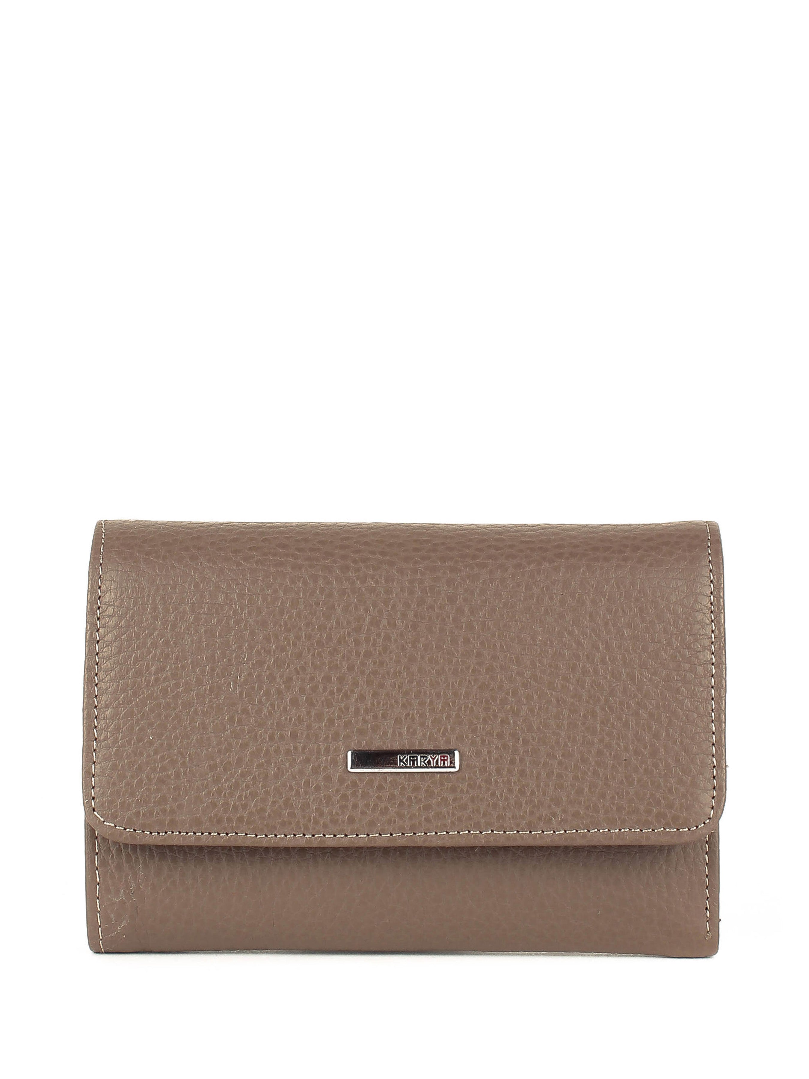 Cartera de piel italiana Gris 2006-51