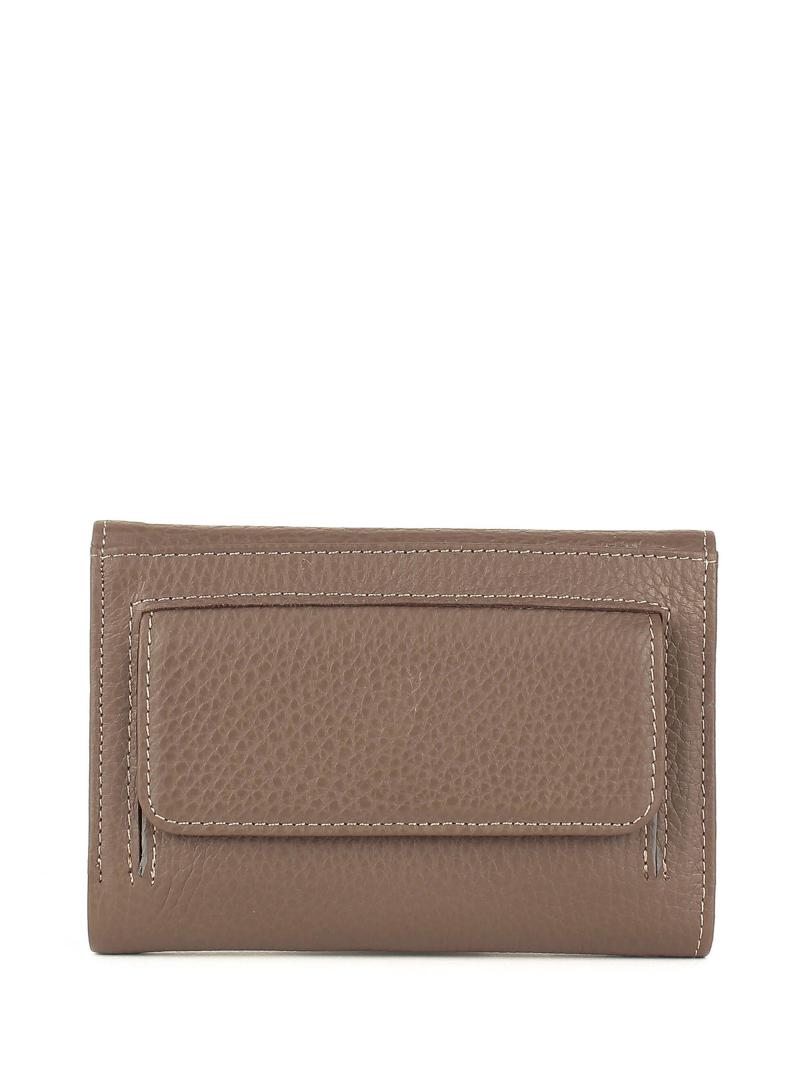 Cartera de piel italiana Gris 2006-51