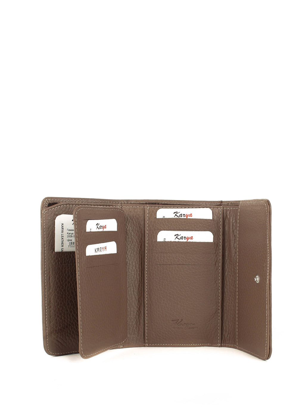 Cartera de piel italiana Gris 2006-51