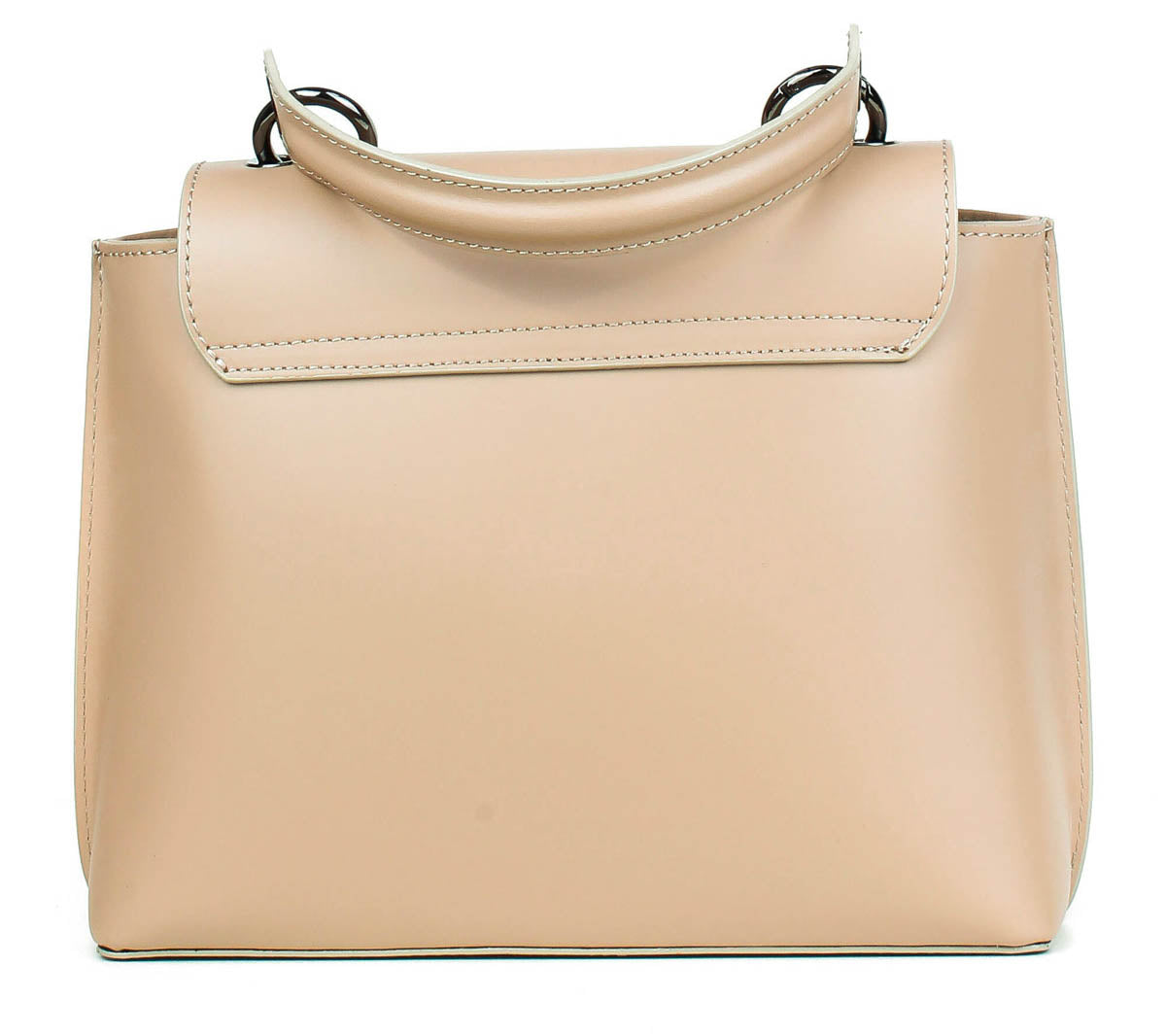 Bolso de mano de piel italiana Beige 1631-11-31