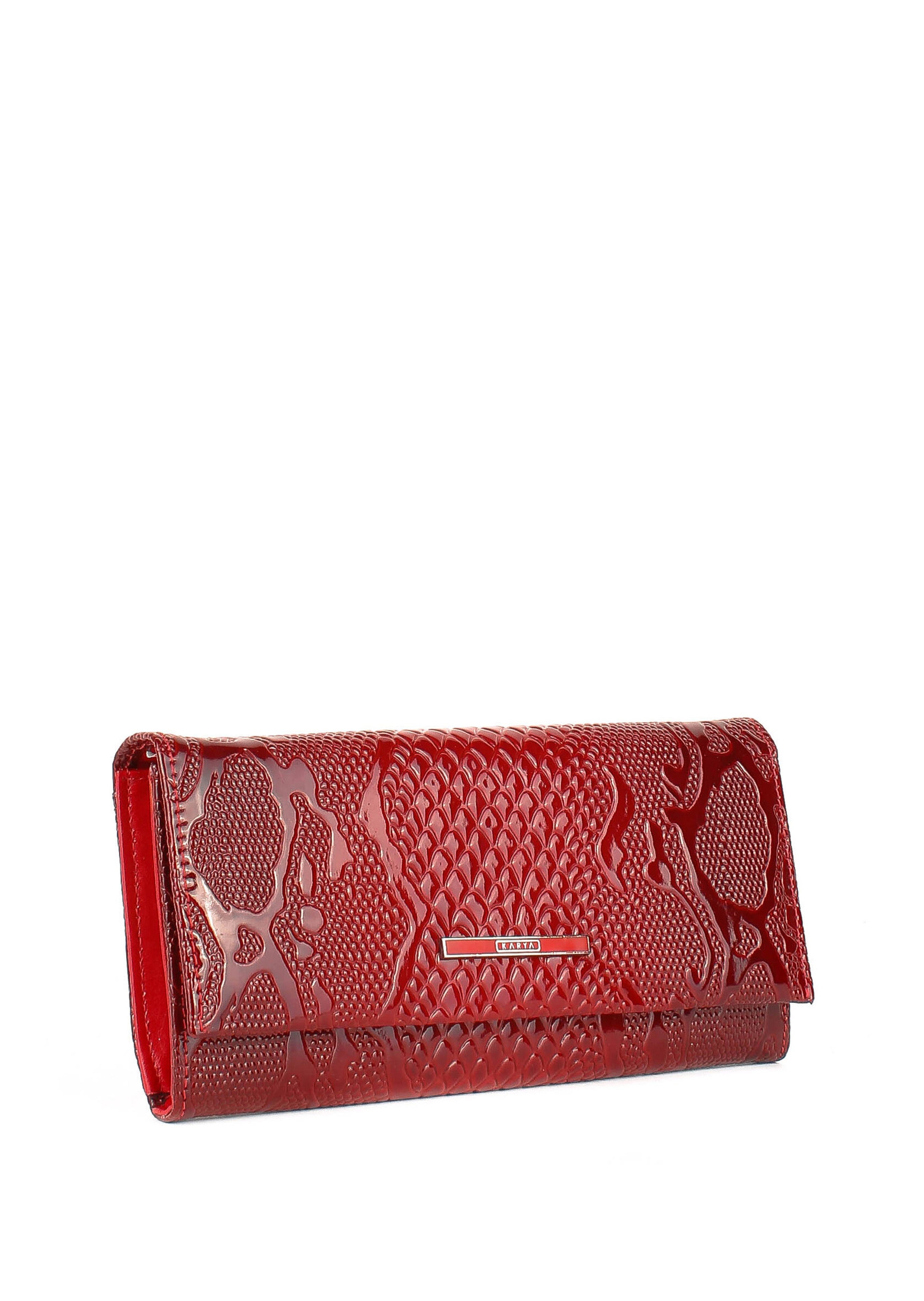Cartera de piel italiana Rojo 1071-019