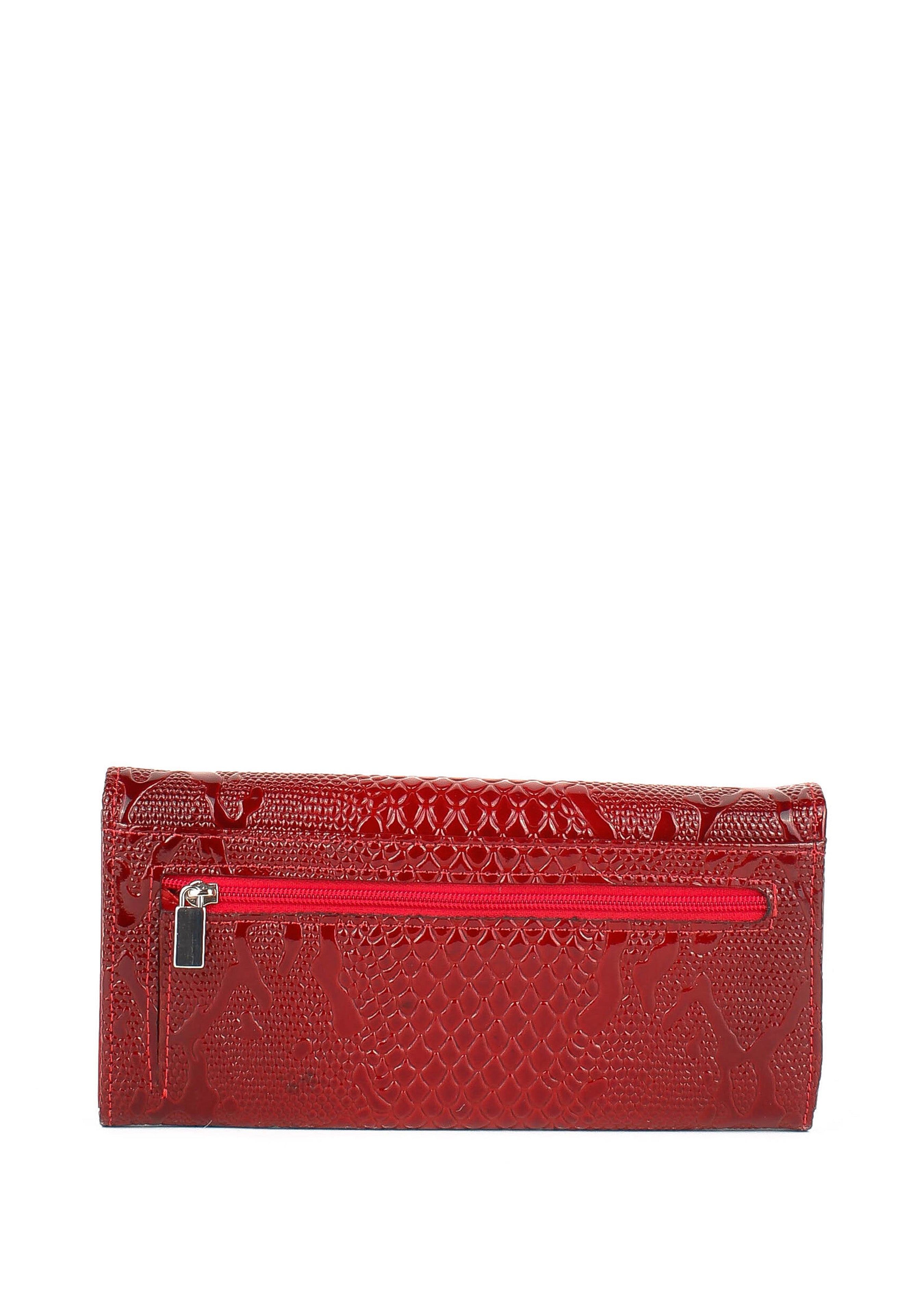 Cartera de piel italiana Rojo 1071-019