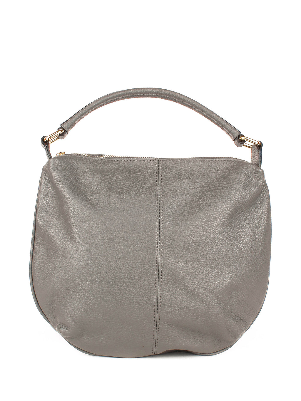 Bolso de mano de piel italiana Gris 3553-27-32