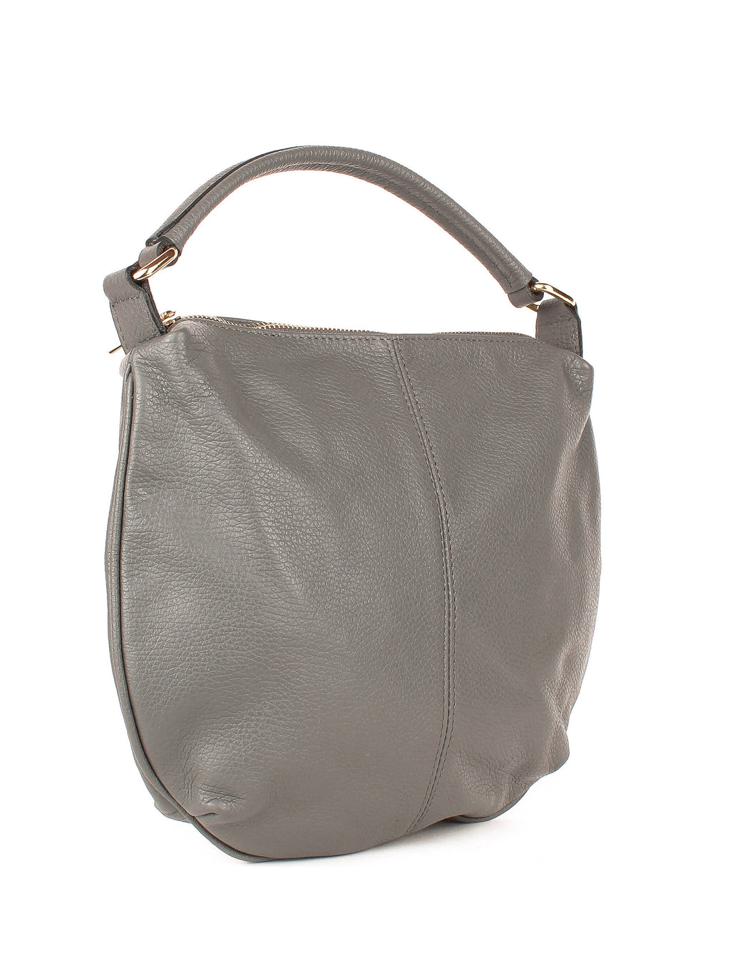 Bolso de mano de piel italiana Gris 3553-27-32