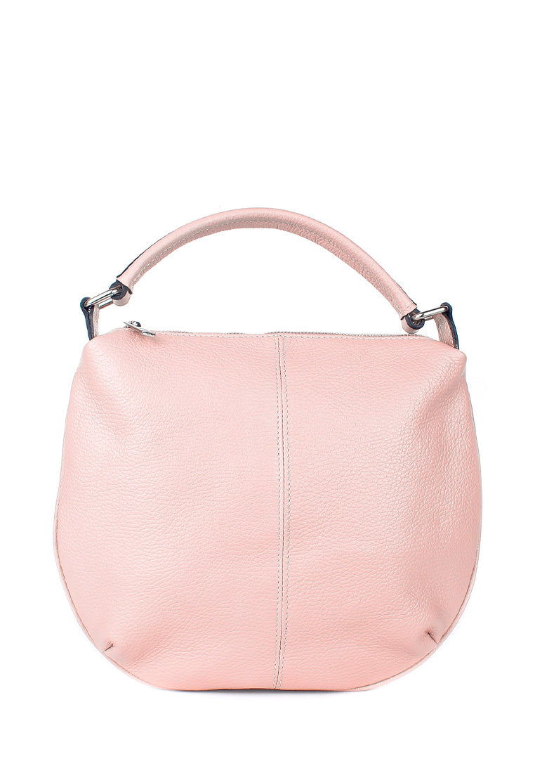 Bolso de mano de piel italiana Basso Beige